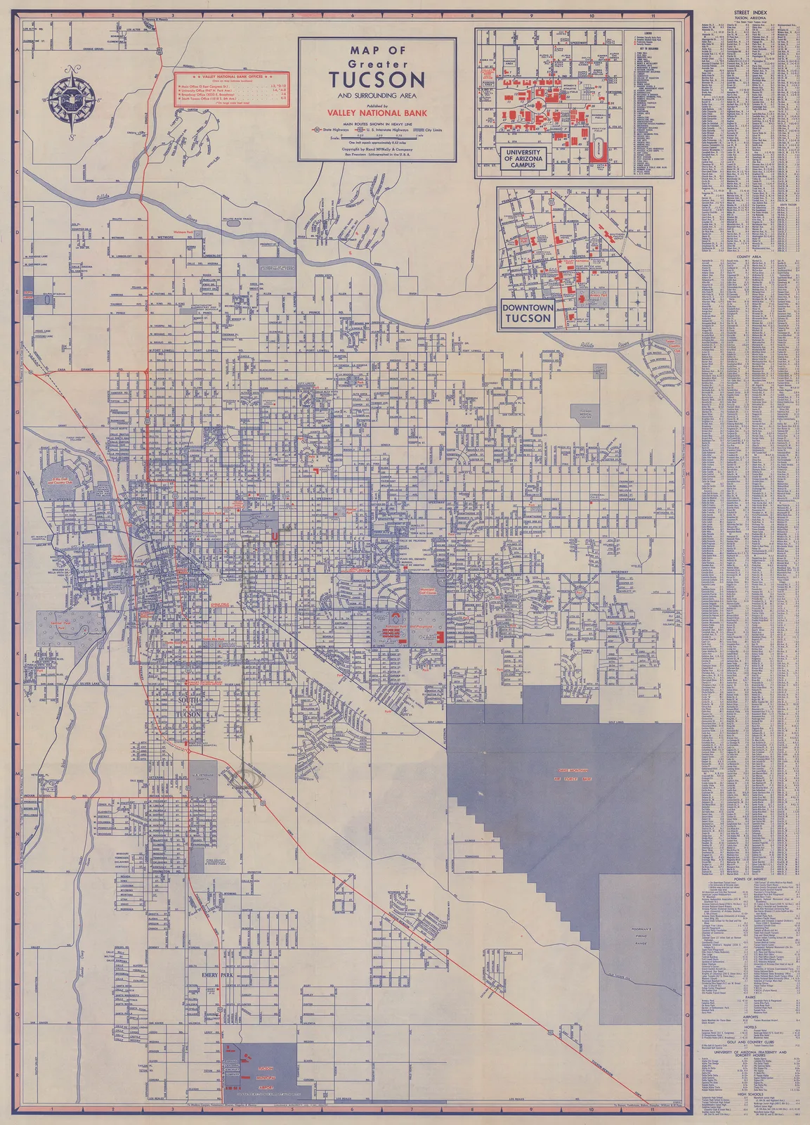 Rand, McNally & Co., Tucson, Arizona, 1950 (c.)