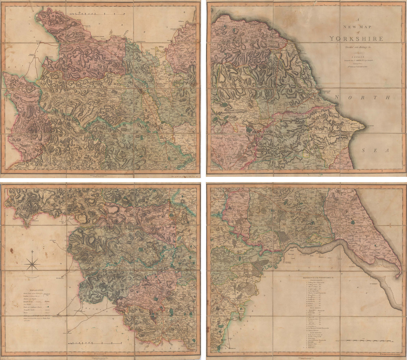 Charles Smith, A New Map of Yorkshire, 1808