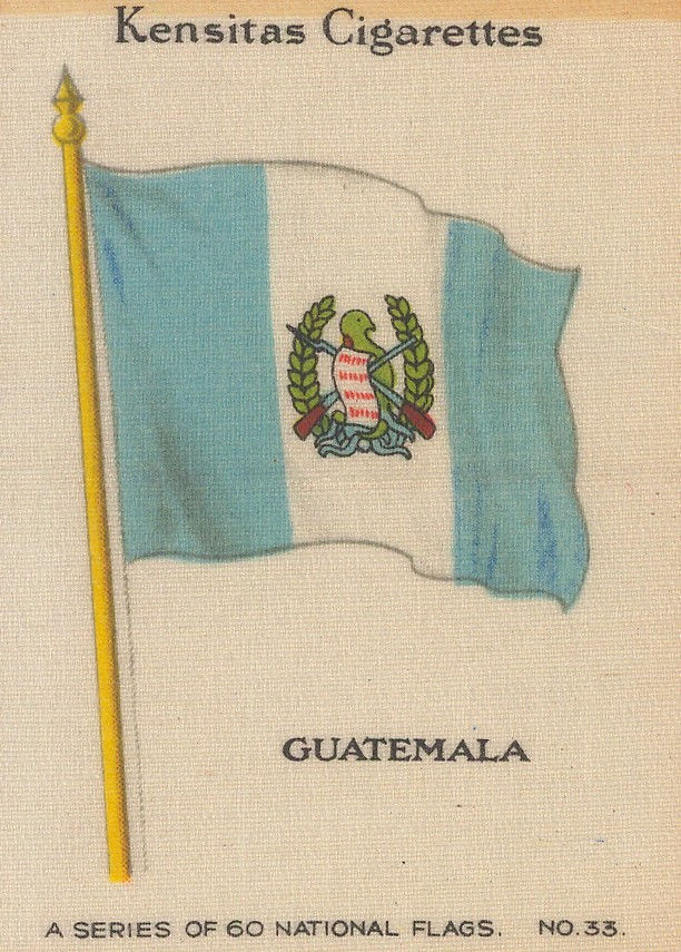 Kensitas Cigarettes, Flags - Guatemala, 1920 c.