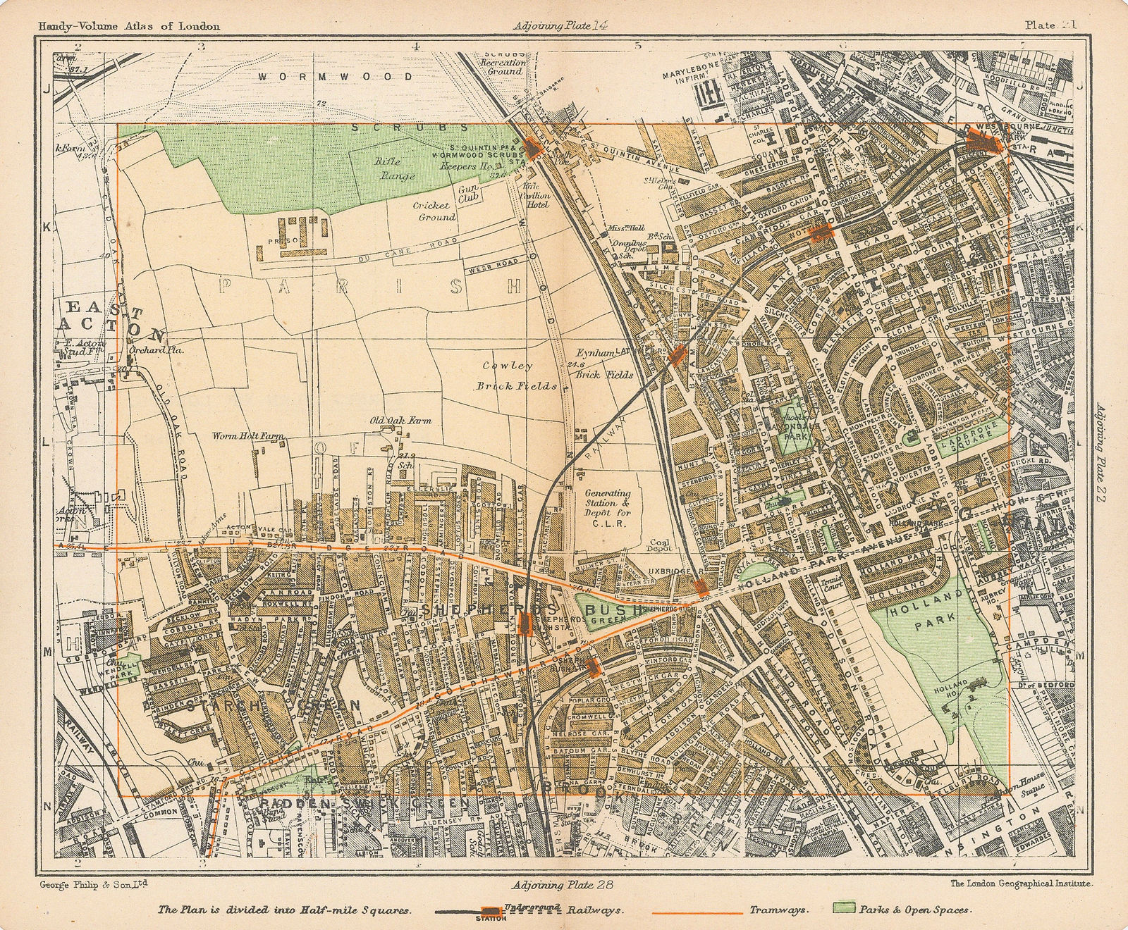George Philip & Son Ltd., Notting Hill, Shepherd's Bush & Holland Park, 1904