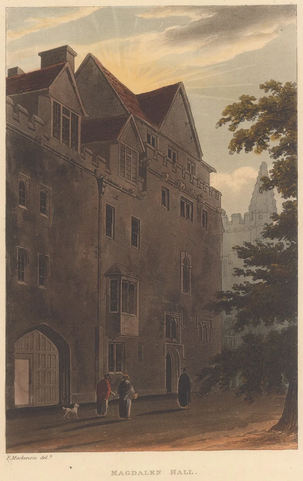 Rudolph Ackermann, Oxford University - Magdalen College, 1814