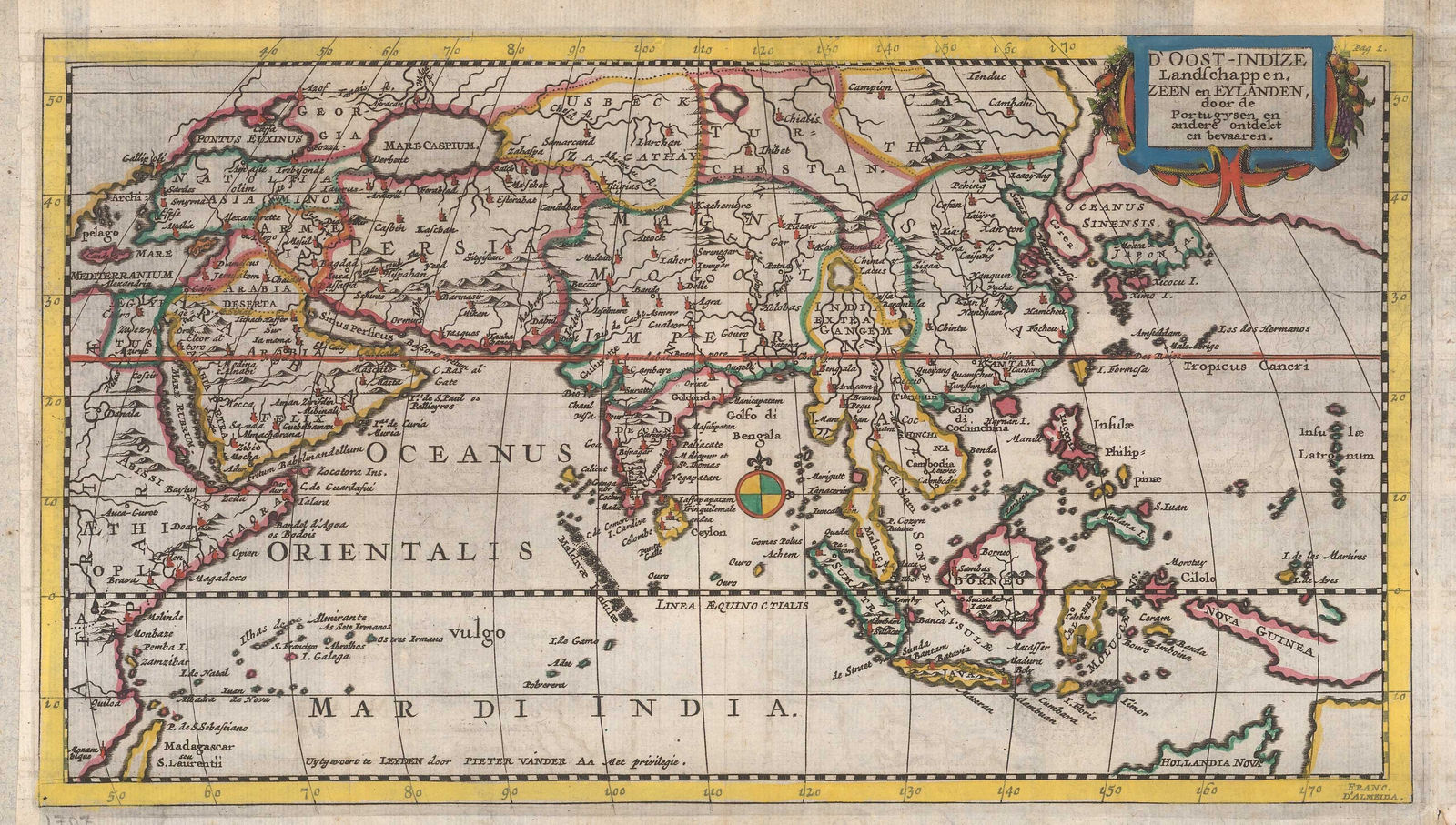 Pieter van der Aa, Asia, 1707