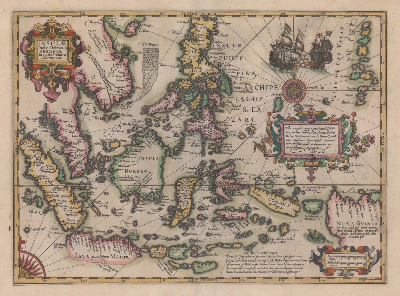 Mercator Hondius, Indonesia, the Philippines, Malaysia, Thailand, Laos, Cambodia, Vietnam, Laos and Singapore, 1620 c