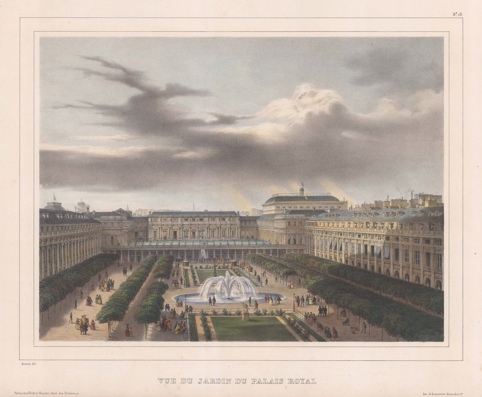 Imprimerie Lemercier, France - Paris, Palais Royal, 1850 c.