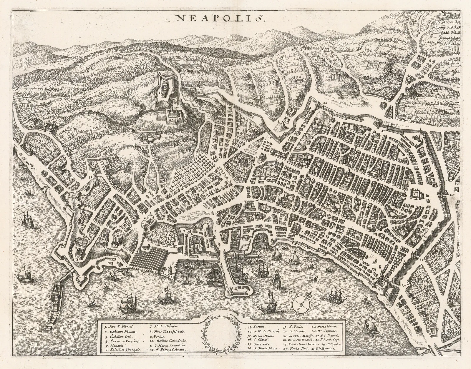 Matthäus Merian, Naples , 1646