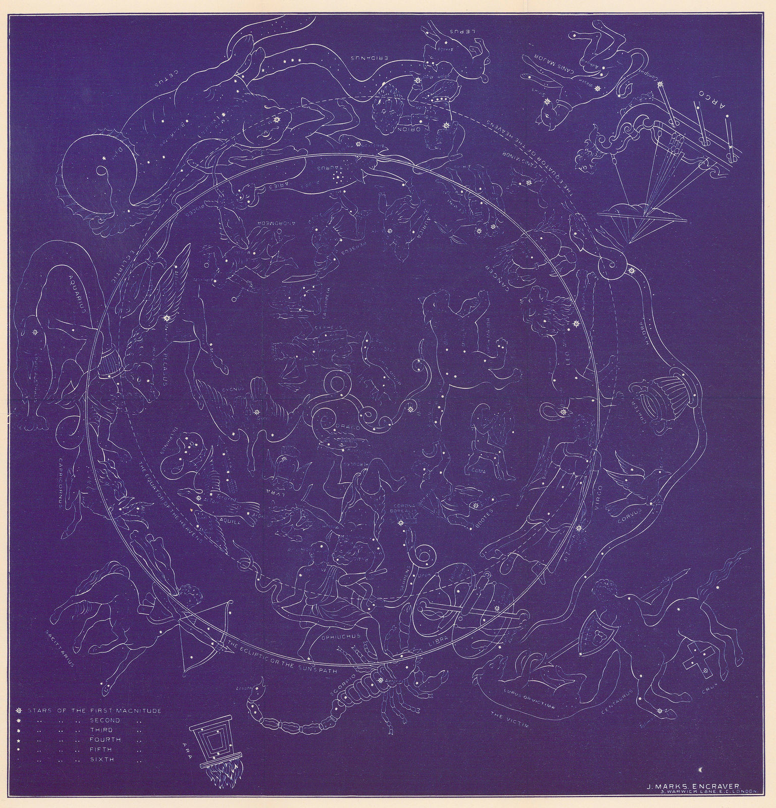 J. Marks, Northern Hemisphere Constellations, 1885 (c.)