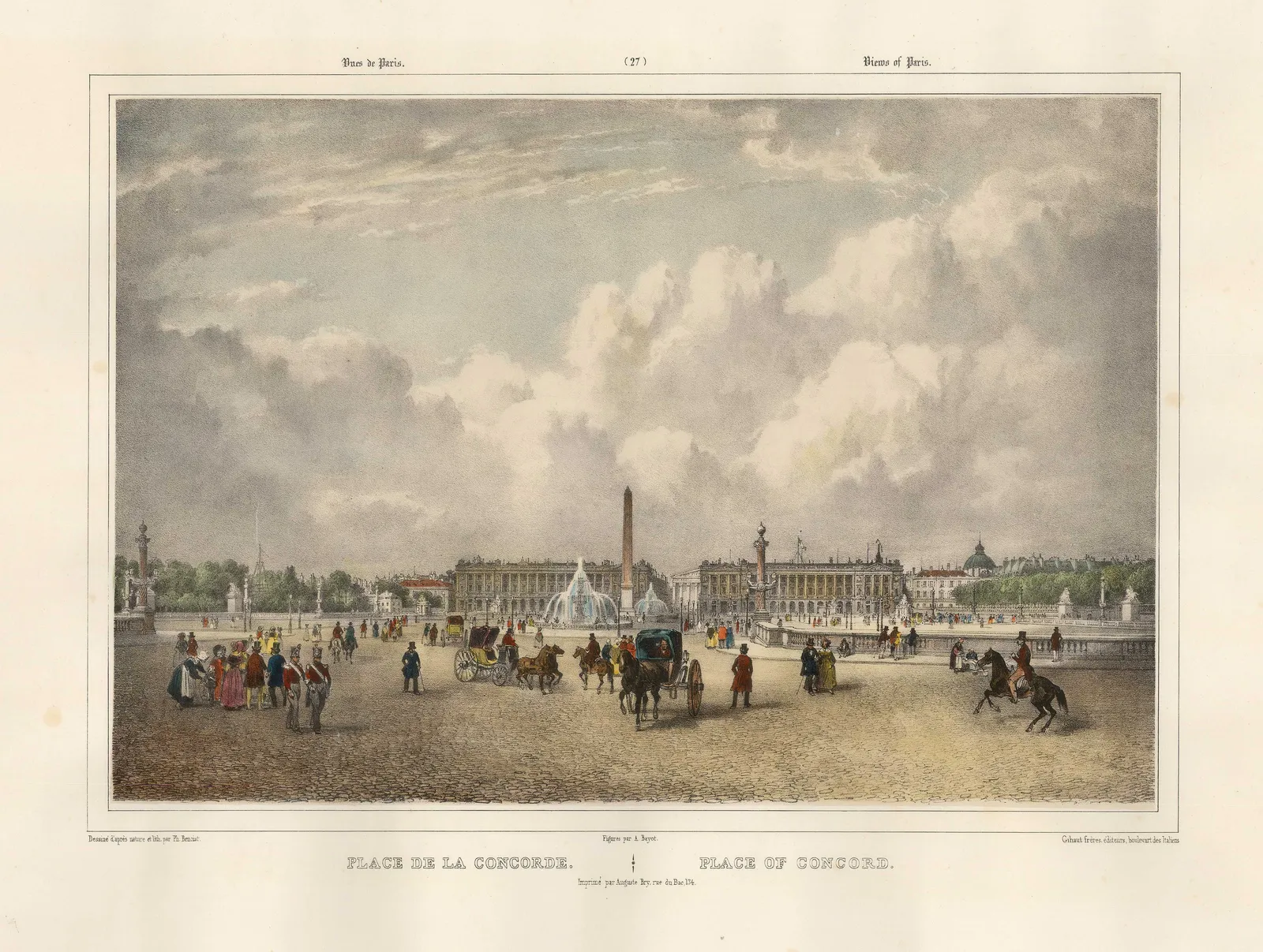 Phillipe Benoist, France - Paris, Place de la Concorde, 1860 c.