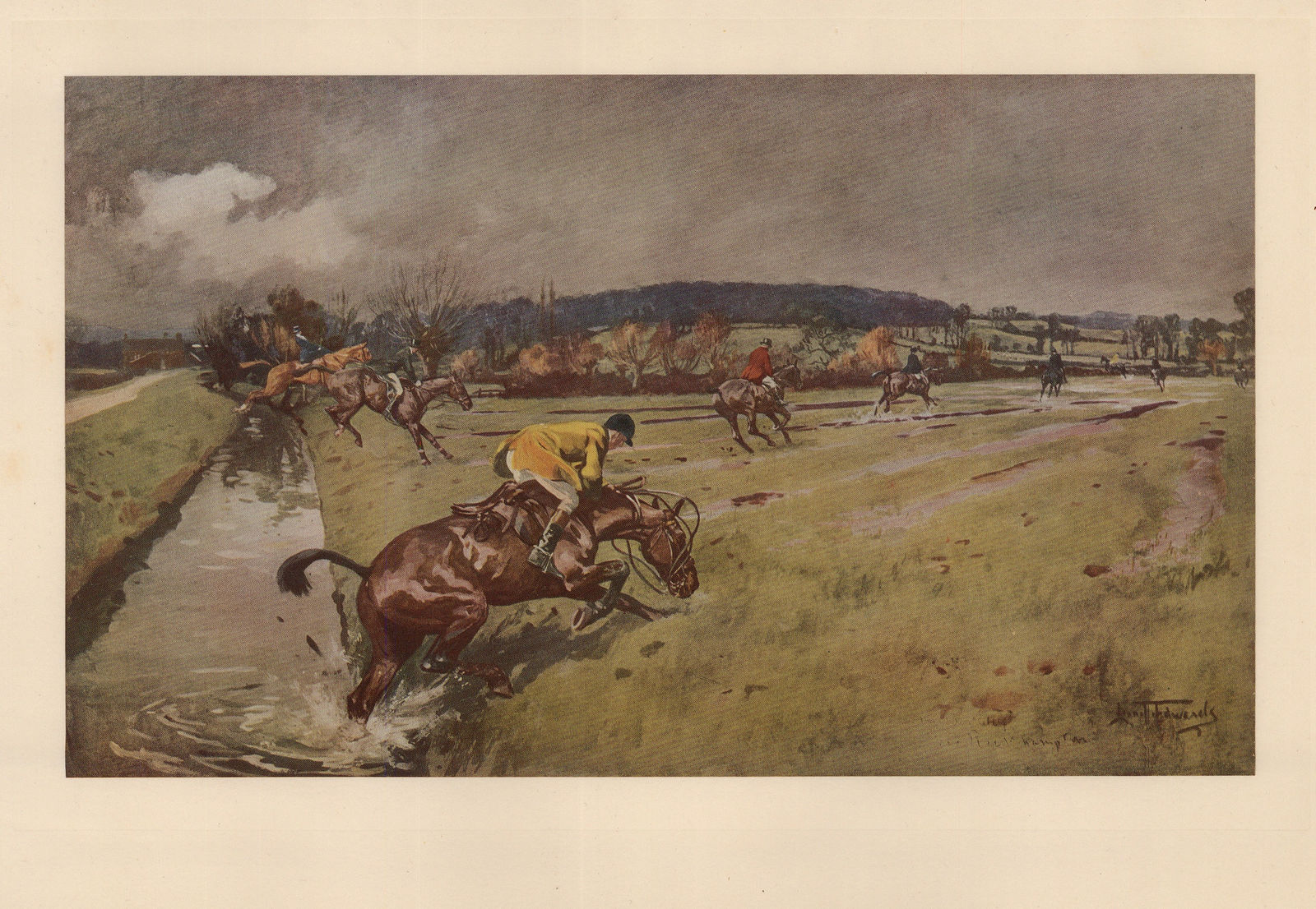 Lionel Edwards, Fox Hunting - Berkley Hunt, 1927