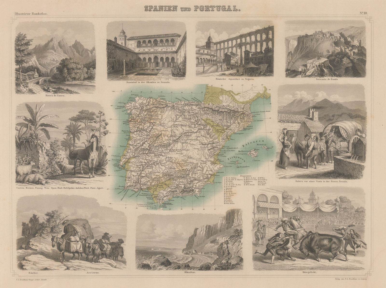F.A. Brockhaus, Spain and Portugal, 1859