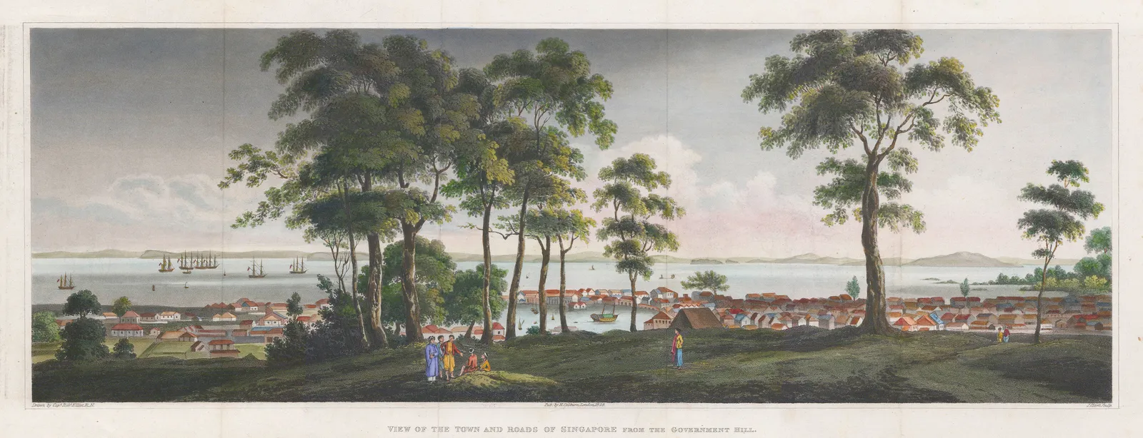 John Crawfurd, Singapore from Government Hill, 1830
