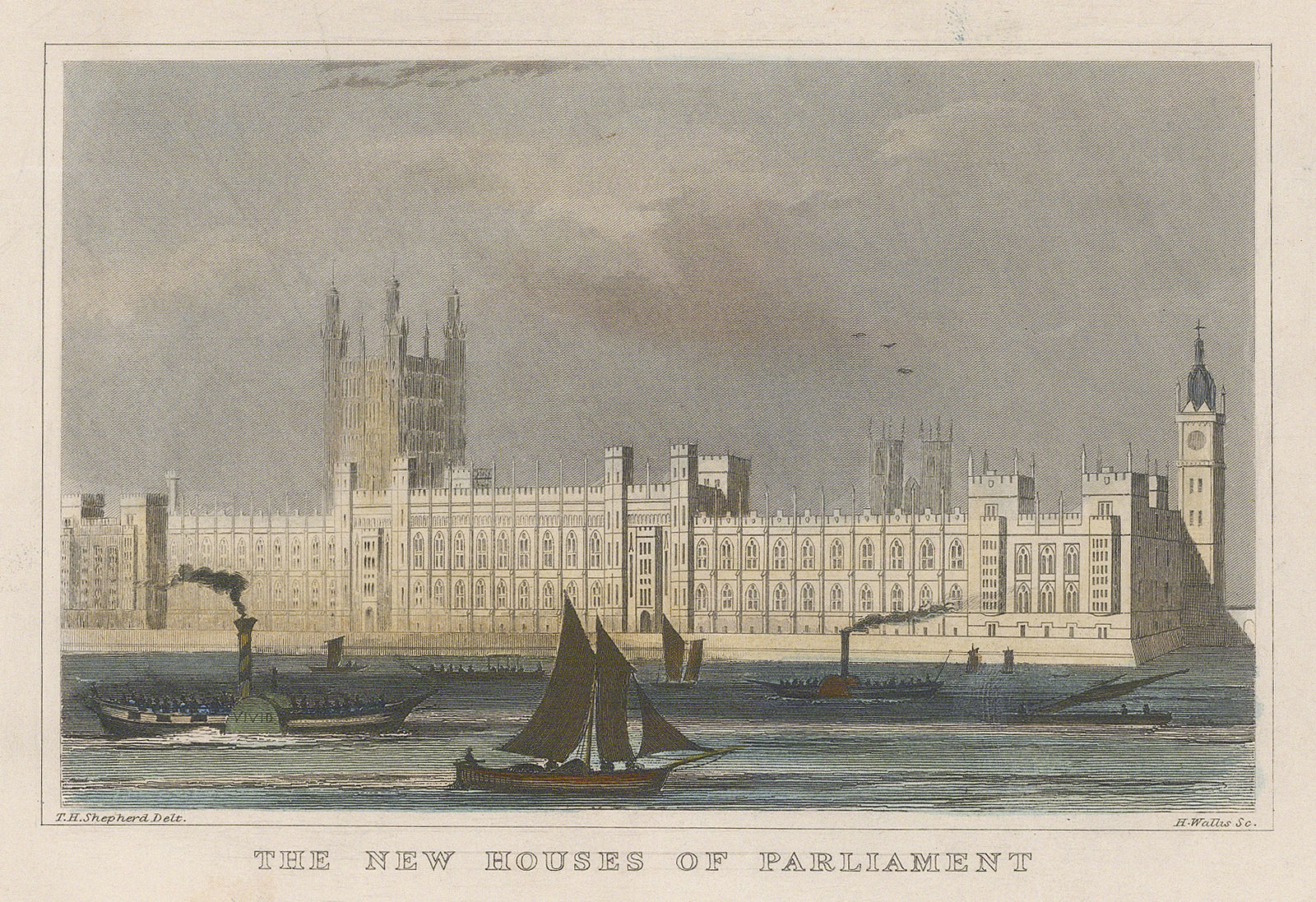 Thomas Shepherd, London - Houses of Parliament, 1829