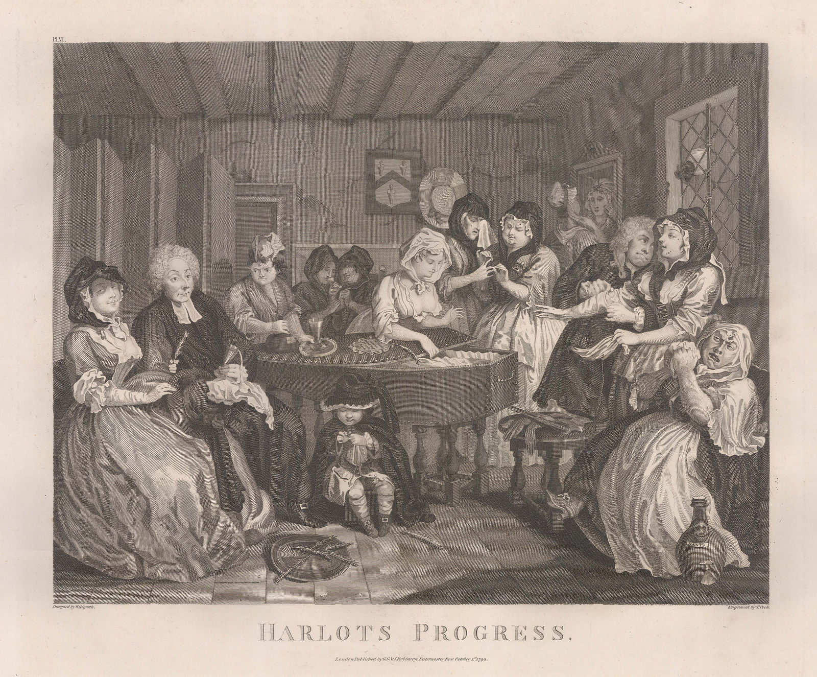 William Hogarth, Hogarth - Harlot's Progress, 1798