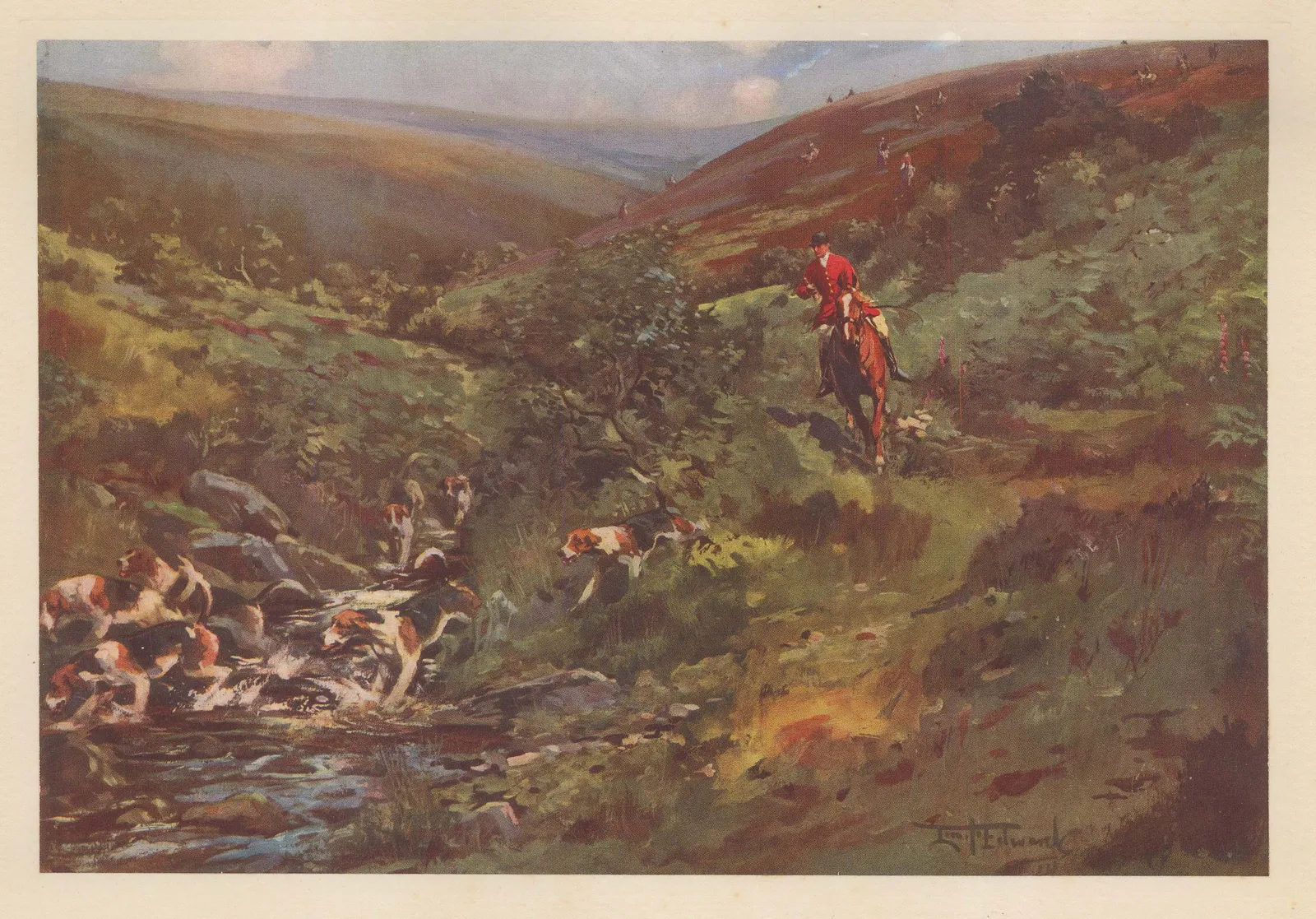 Lionel Edwards, Hunting - Stag Hunting, 1937