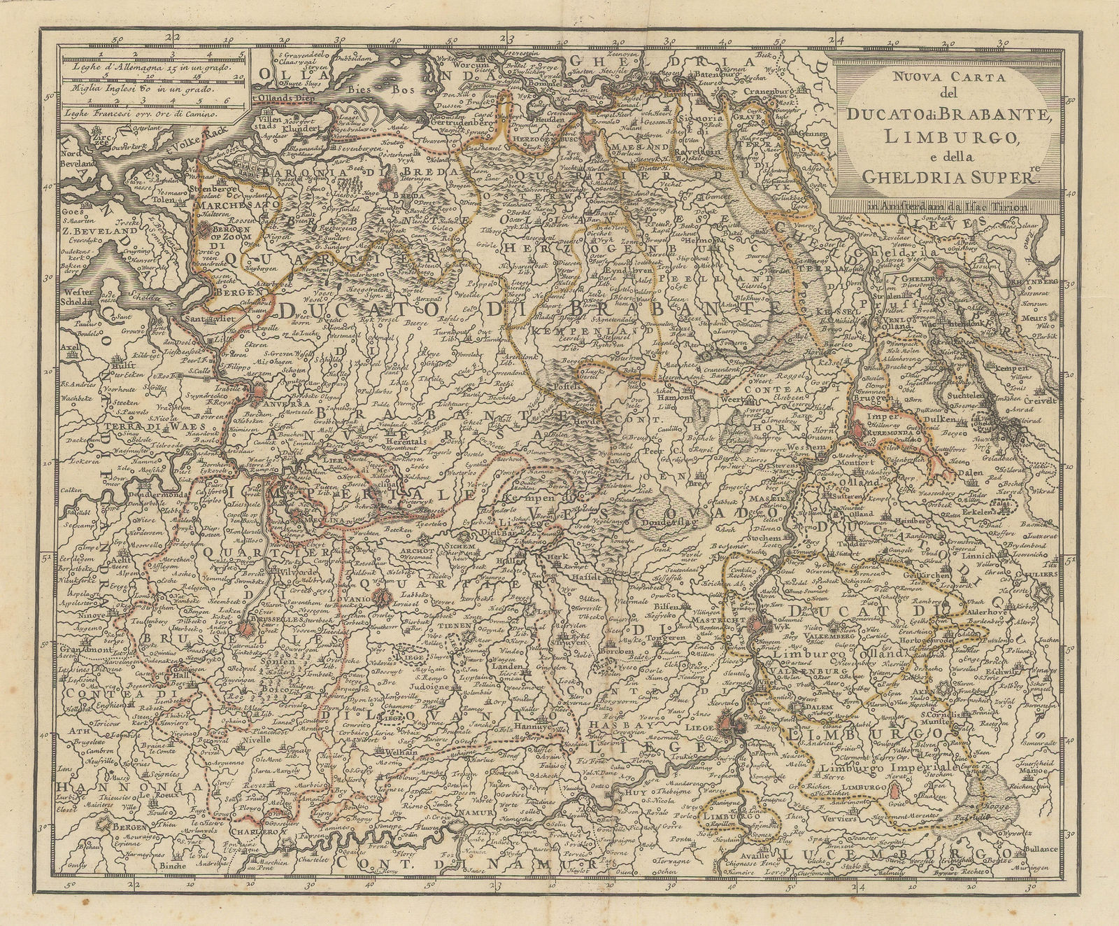 Isaac Tirion, Central Belgium, 1744