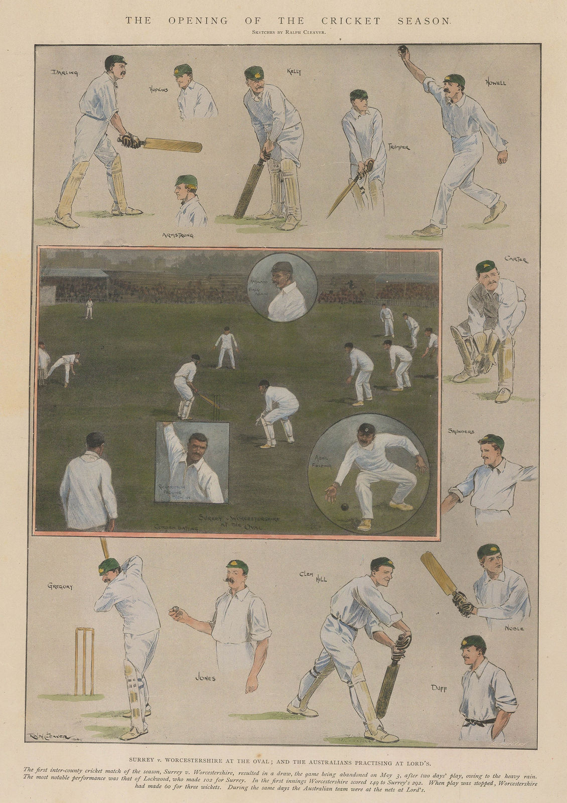 Illustrated London News (ILN), Cricket - Oval, 1902