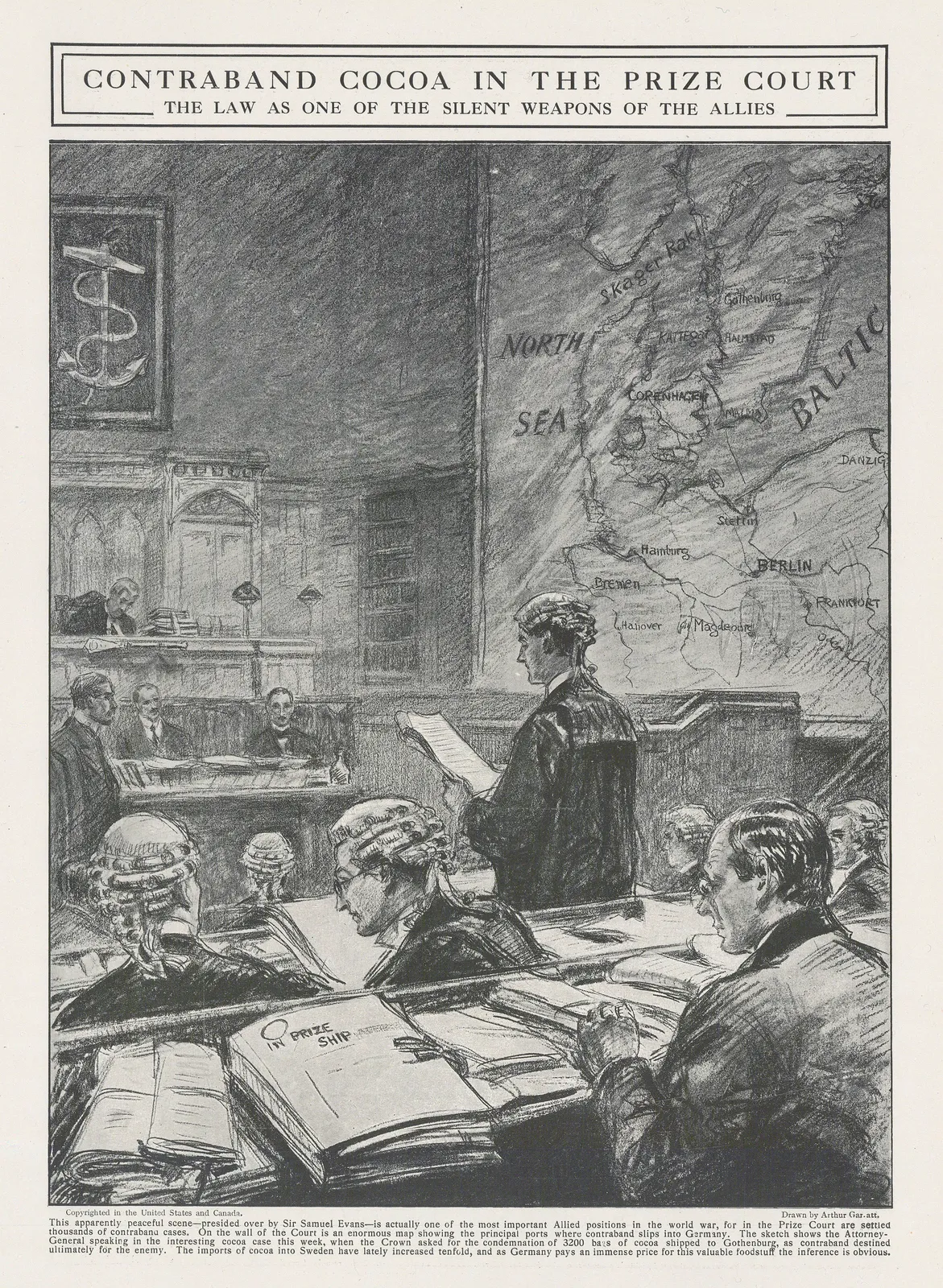 The Graphic Magazine, London - UK Prize Court, 1916