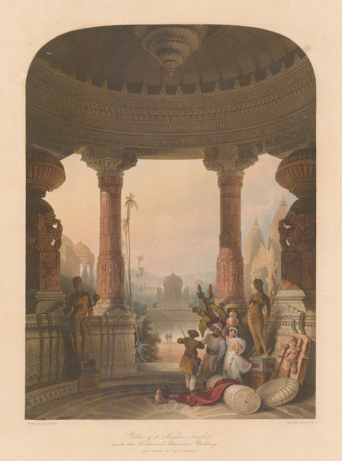 Capt. Robert Grindlay, India - Hindu Temple portico, 1826