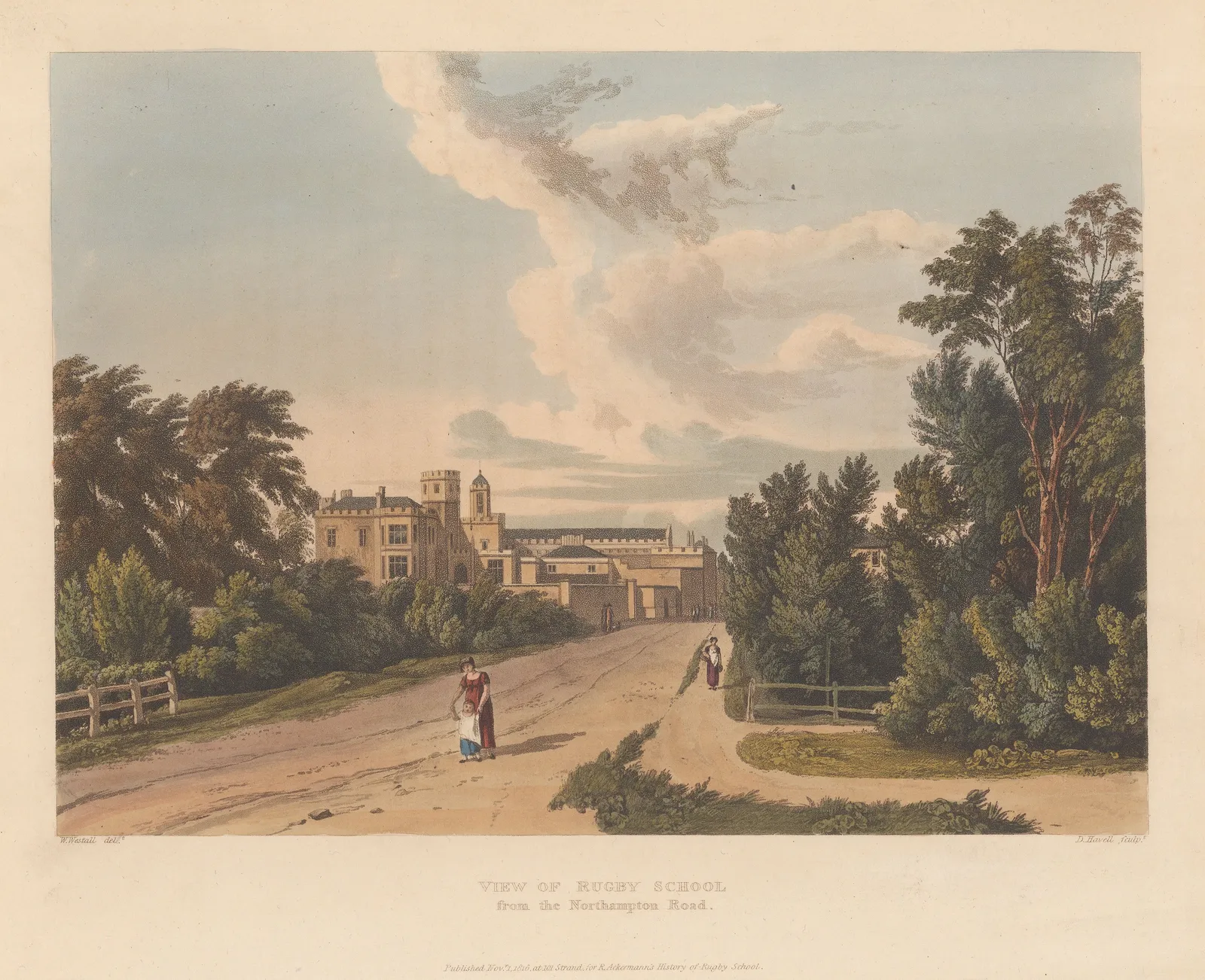 Rudolph Ackermann, Rugby School, Warwickshire, 1816