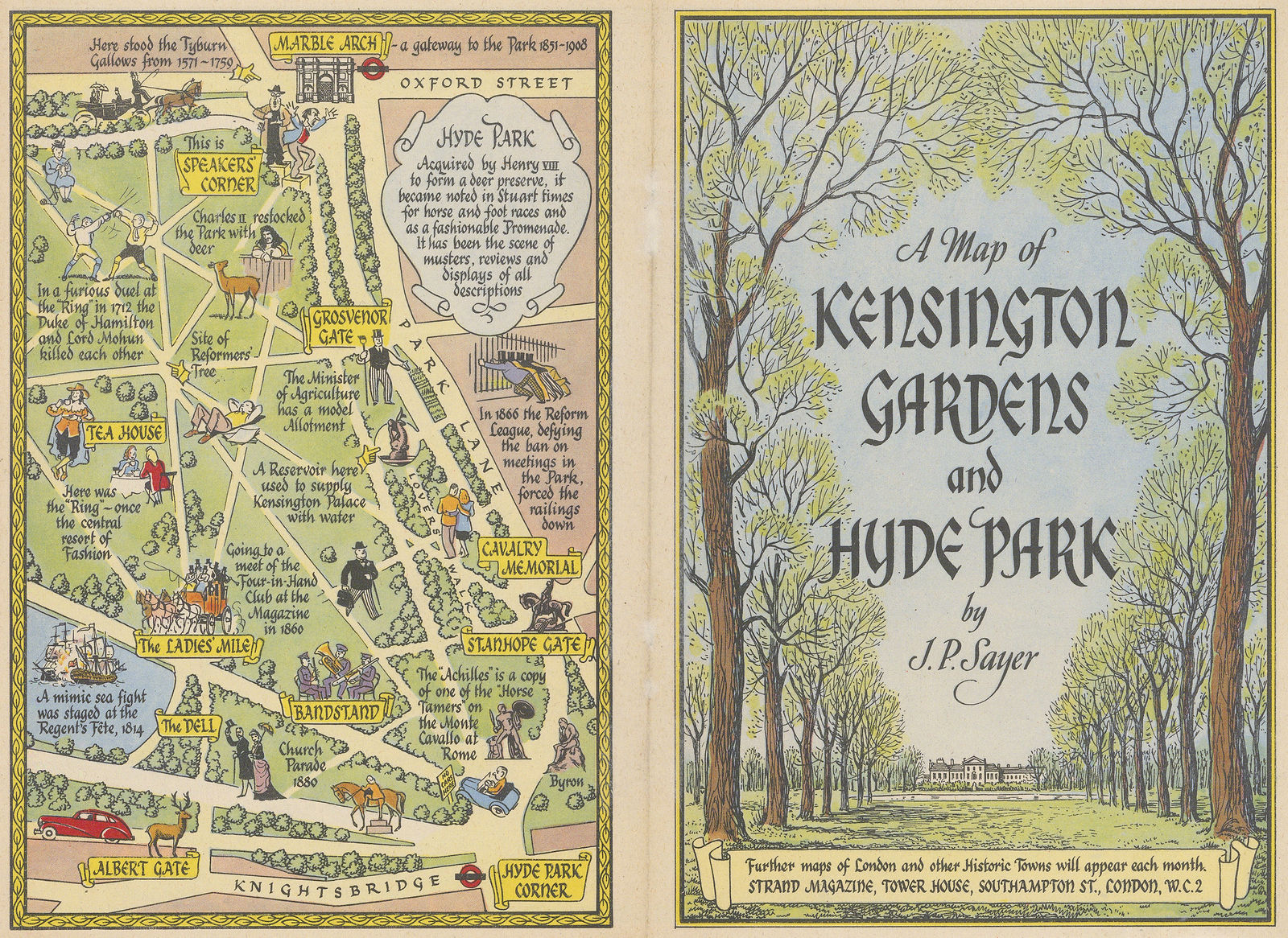 J.P. Sayer, Kensington Gardens & Hyde Park, 1946