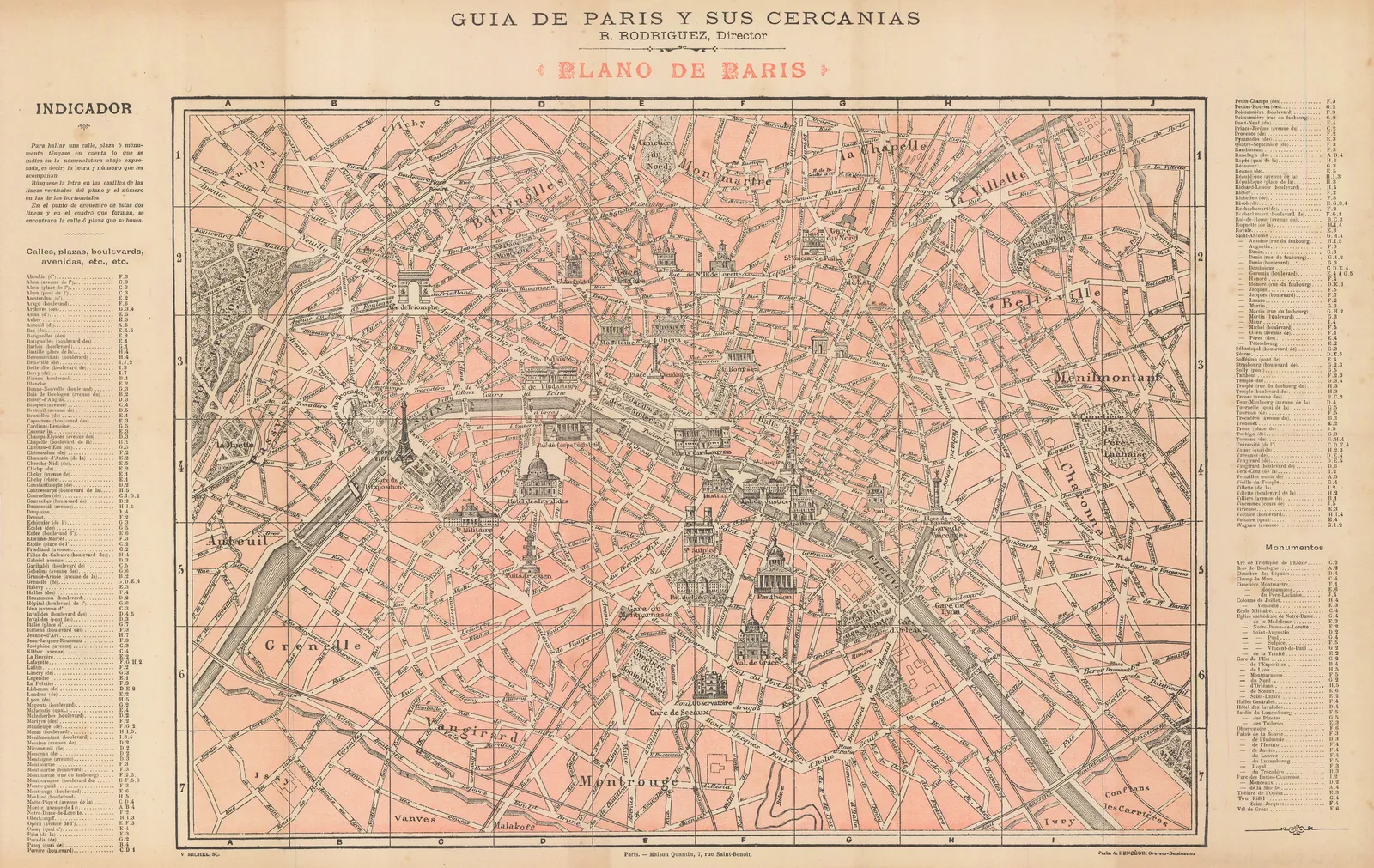 Carlos Bailly-Balliere, Plano de Paris, 1891