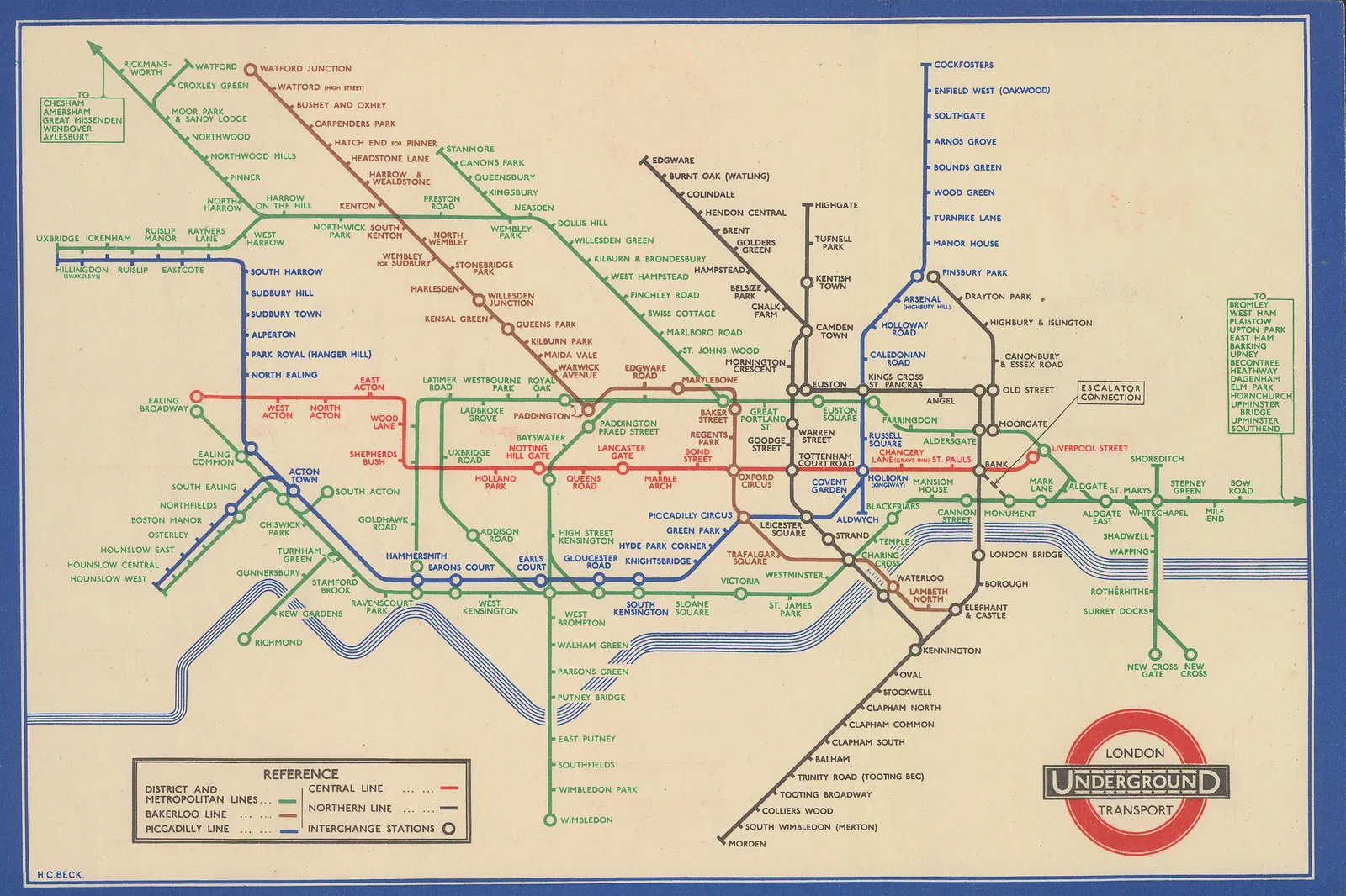 Harry Beck, London Underground Map, 1937
