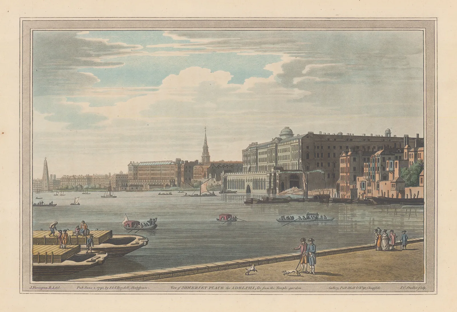 John Boydell, London - Somerset House and the Adelphi Buildings, 1795