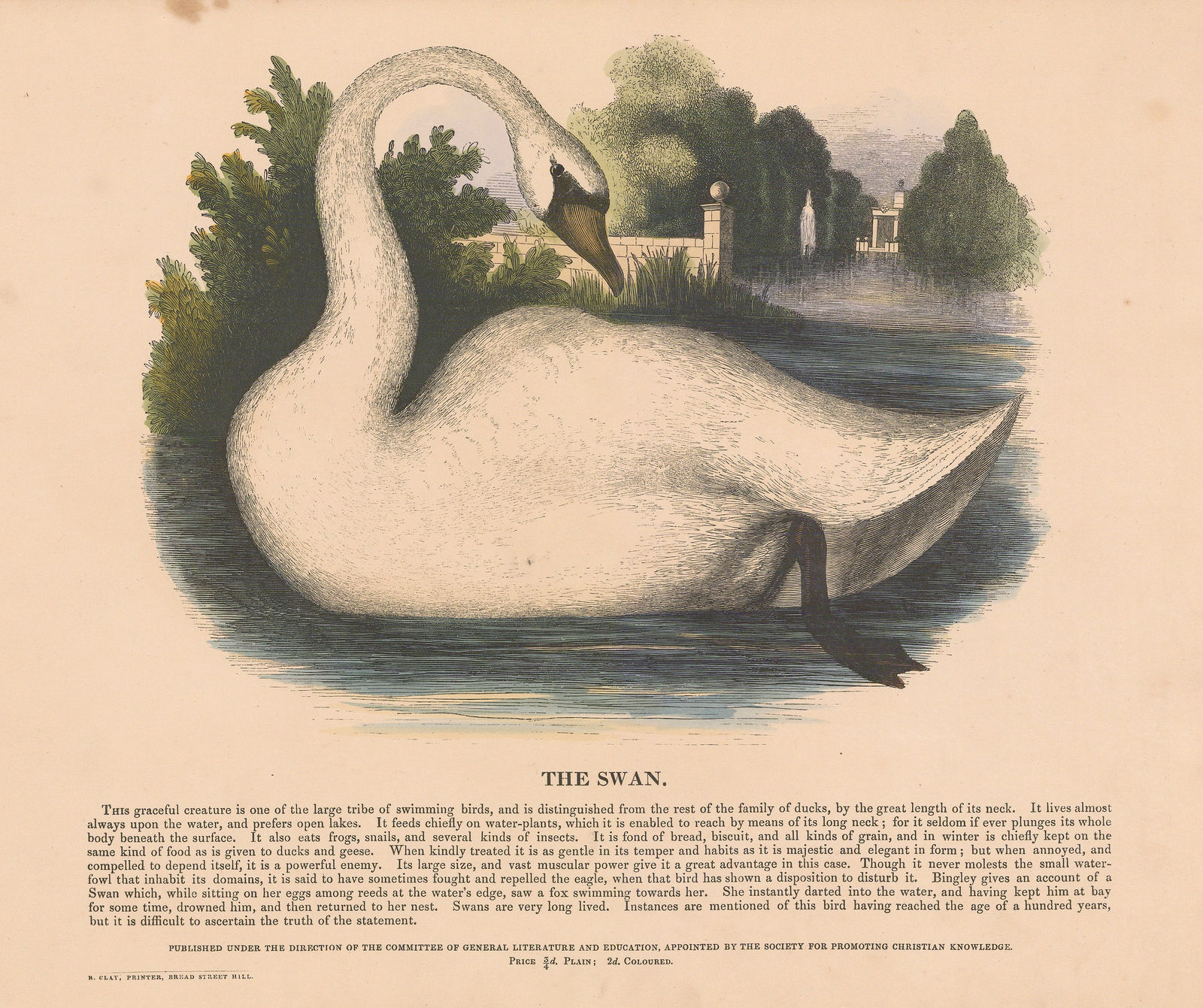 Society for Promoting Christian Knowledge (SPCK), Swan, 1841