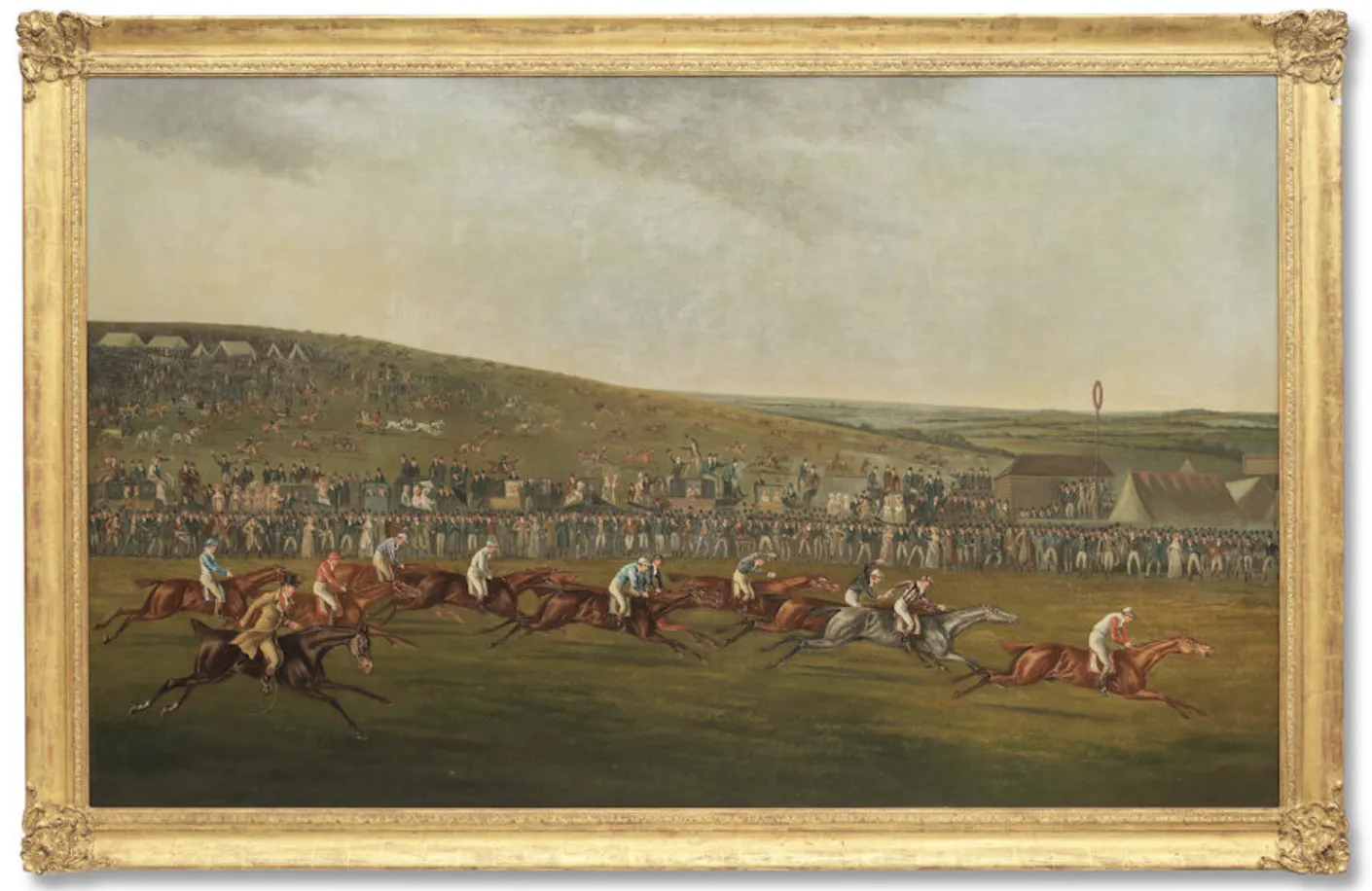 Samuel Henry Alken (British, 1810-1894), The Finish of the 1818 Derby, Sam Chifney Jnr riding Mr Thornhill's Sam