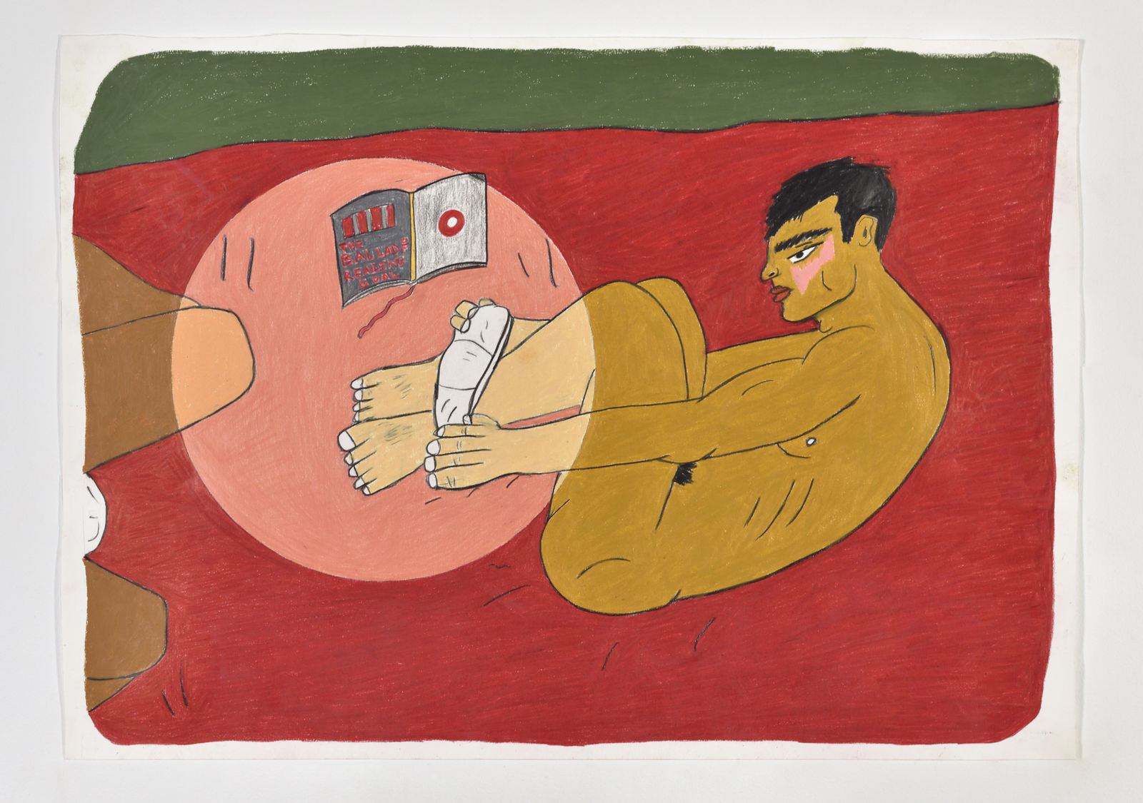 Soufiane Ababri, Bedwork / Between two paragraphs of Oscar Wilde’s reading, 2023