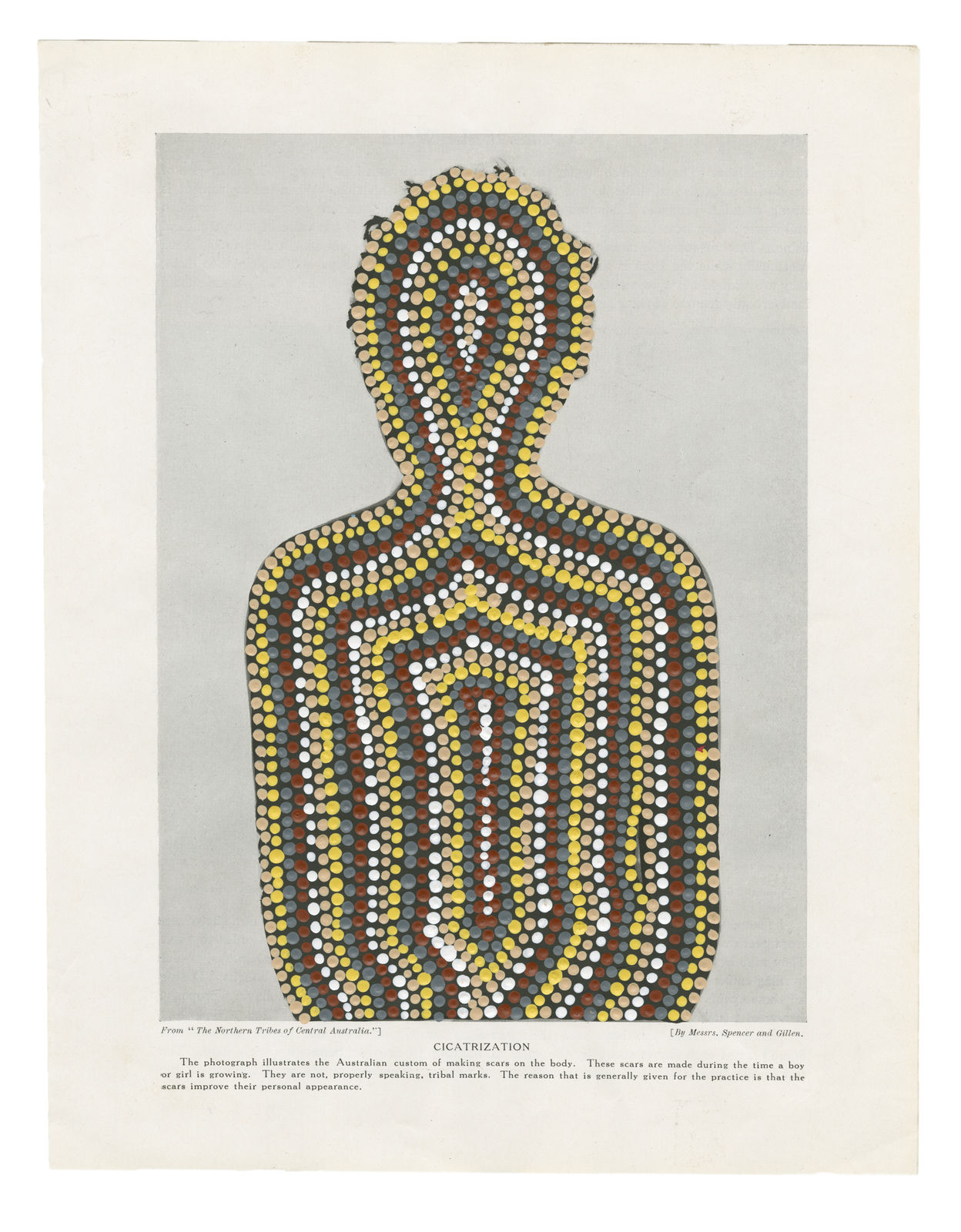 Patrick Waterhouse, Cicatrization Page from Customs of the World by Walter Hutchinson. Restricted with Margie Napurrurla Leo., 2014 - 2018