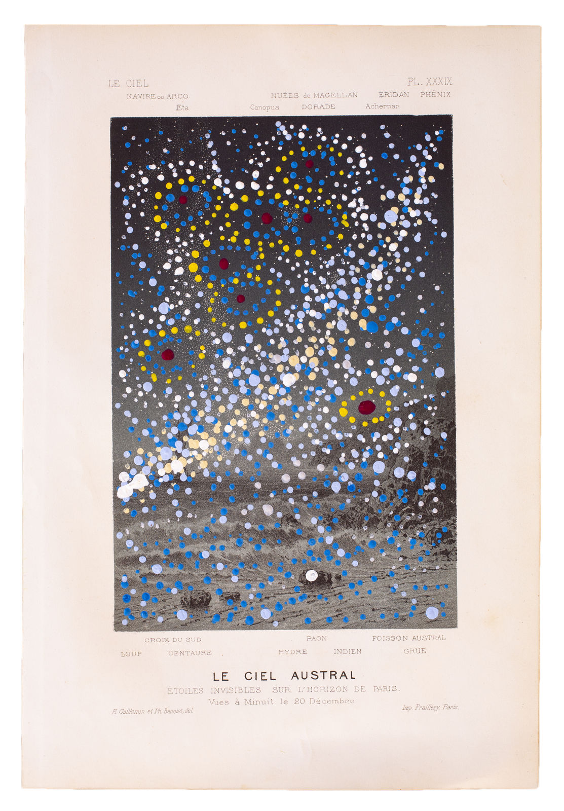 Patrick Waterhouse, Le Ciel Austral Night Sky 1877. Source unknown. Revised with Alma Nungarrayi Granites., 2014 - 2018