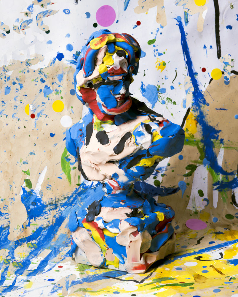 Nico Krijno, Sculpture Study Bust with Clay, 2015