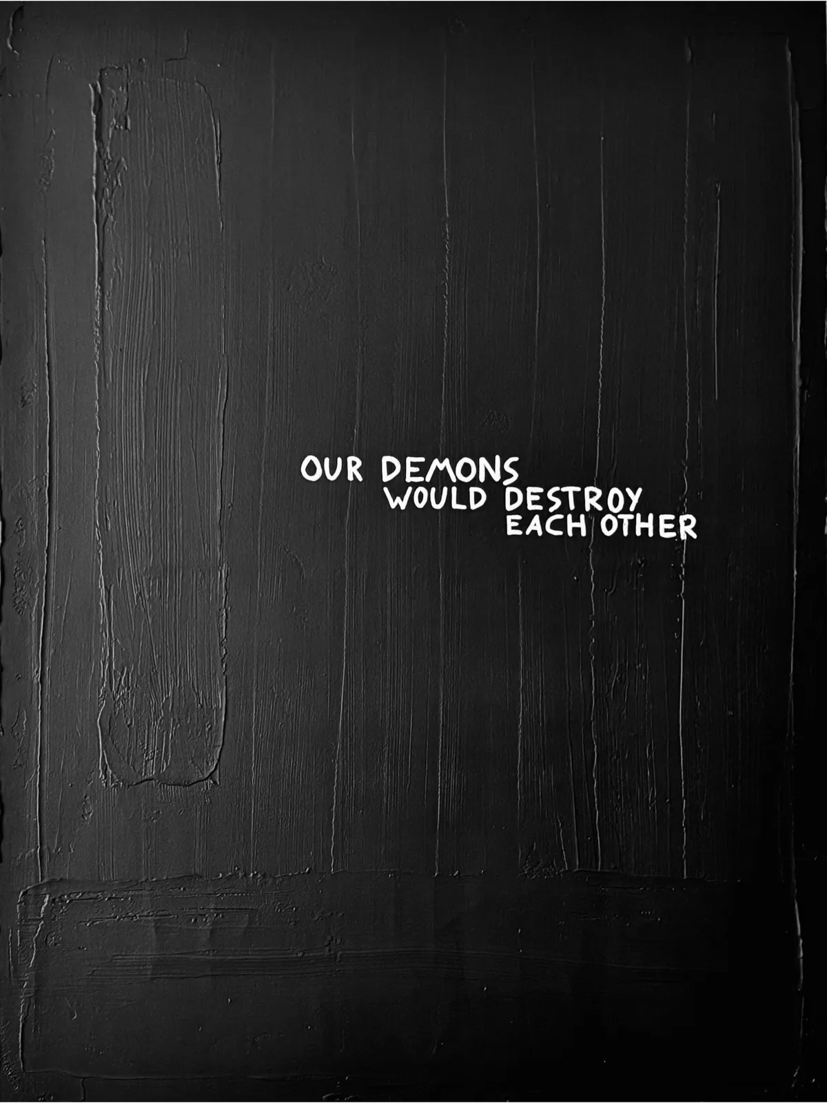 A wide-angle view of the artwork 