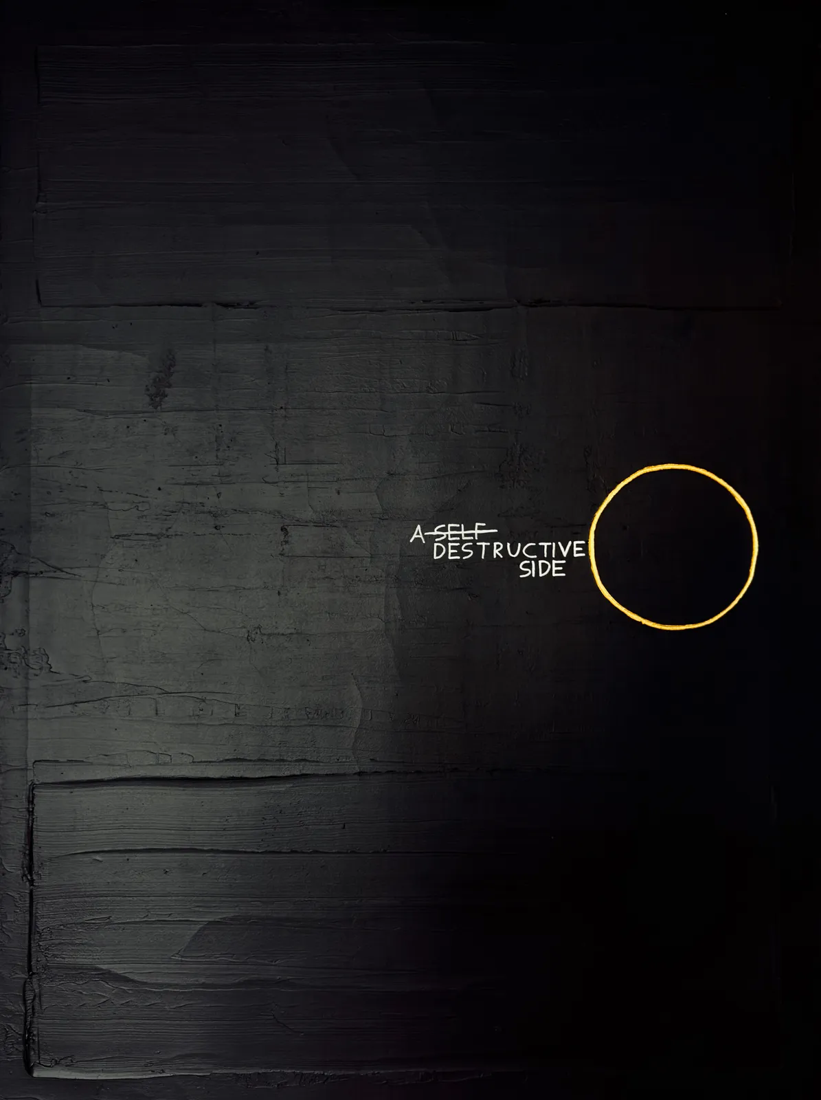 A wide-angle shot of the artwork 