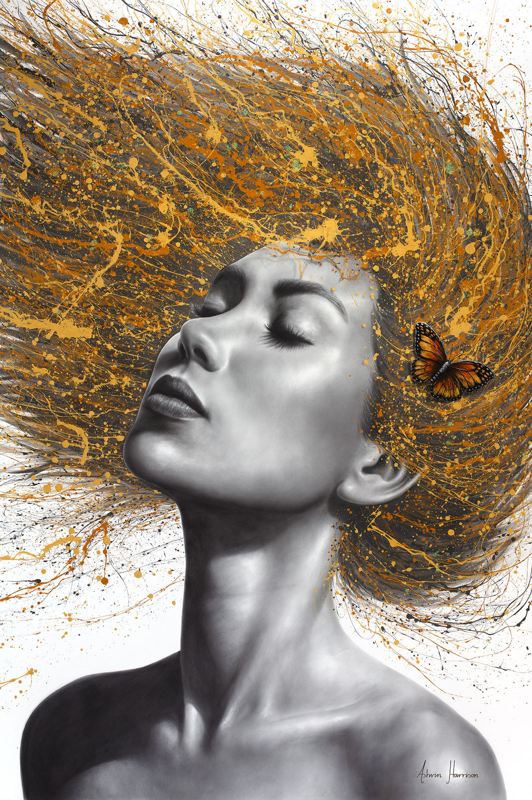 Ashvin Harrison, Wings Of The Whisperer (Original Hand Painting), 2025