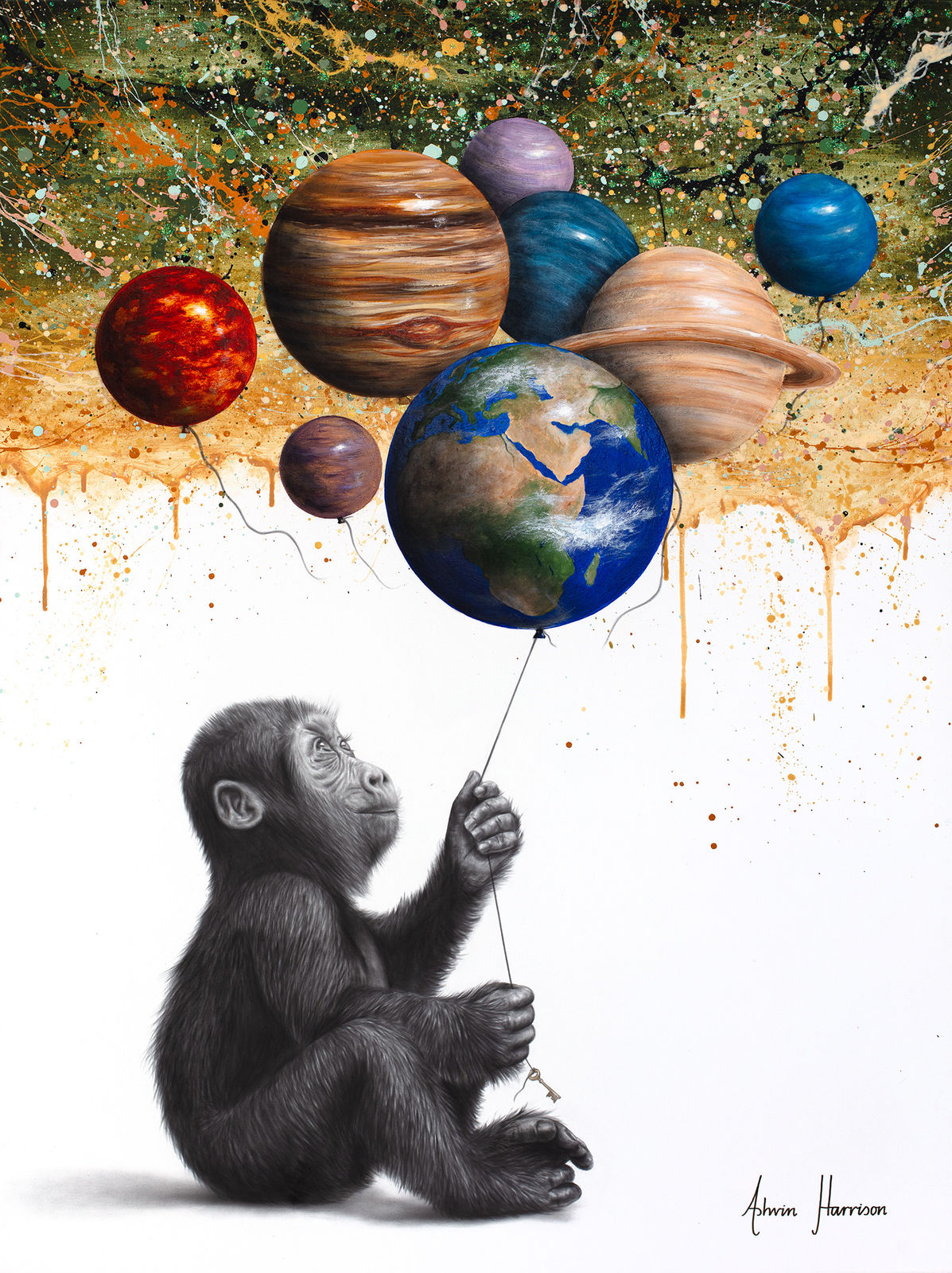 Ashvin Harrison, Key To The World (Hand Embellished Giclée), 2025