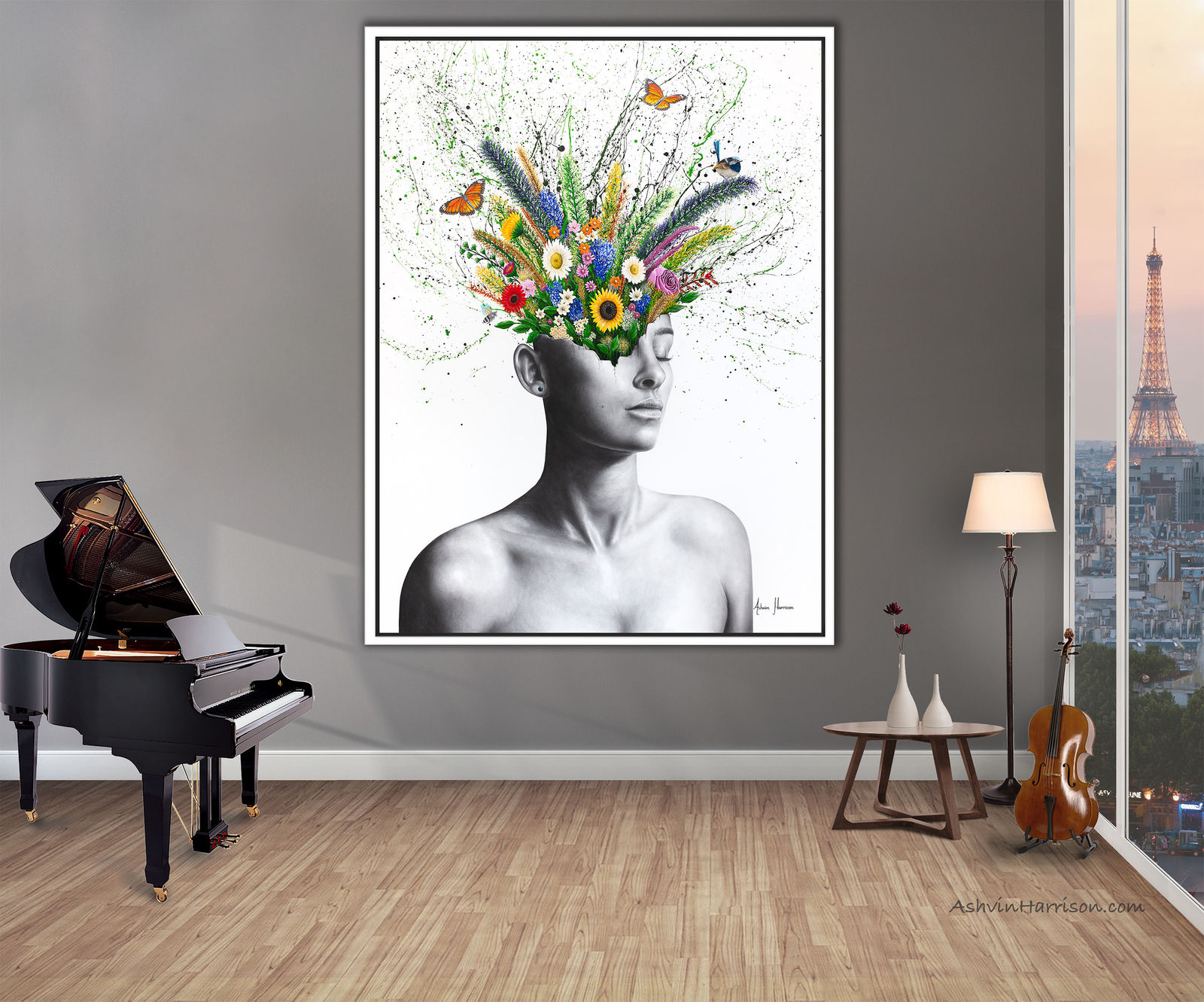 Ashvin Harrison, The Garden Girl (Original Hand Painting), 2024