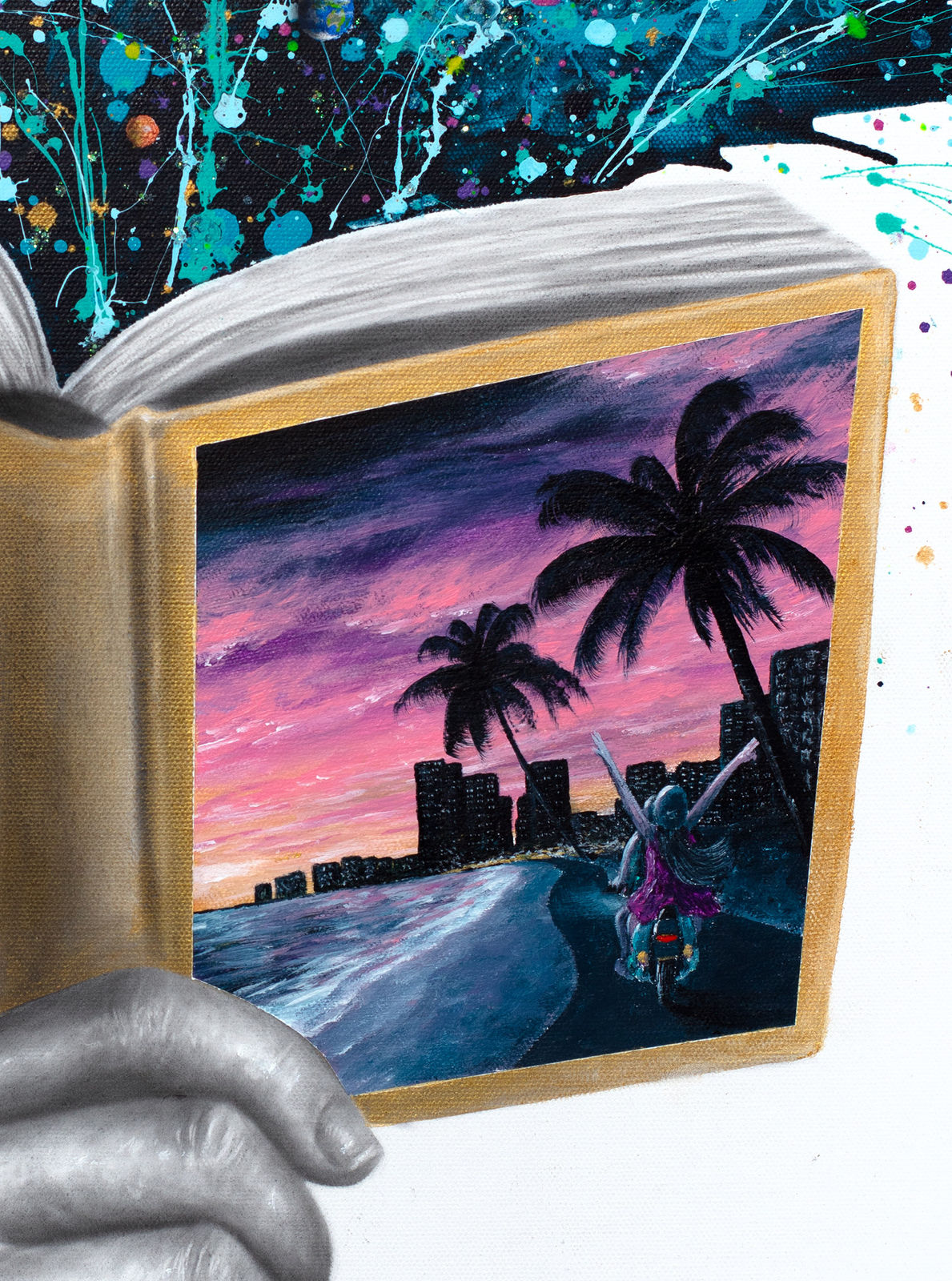 Ashvin Harrison, Miami in the Book of time (Original Hand Painting), 2025