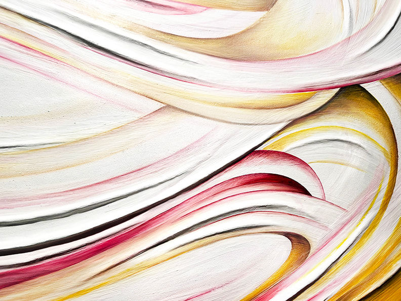 Daniel Anderson, 2D/3D COLOR BANDS II [red/yellow], 2025