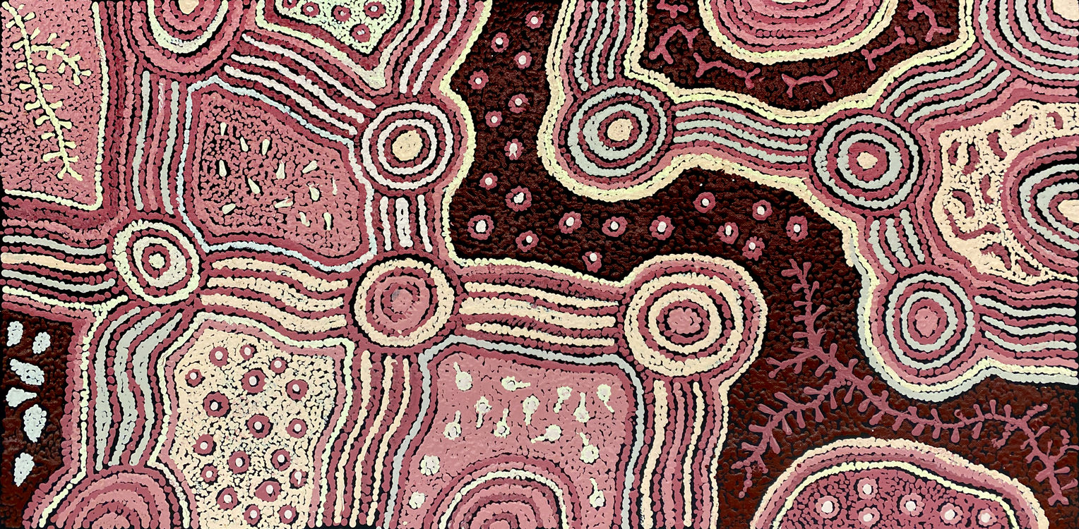 Minyma Malilu by Kay Baker, 2024, acrylic on linen, um!