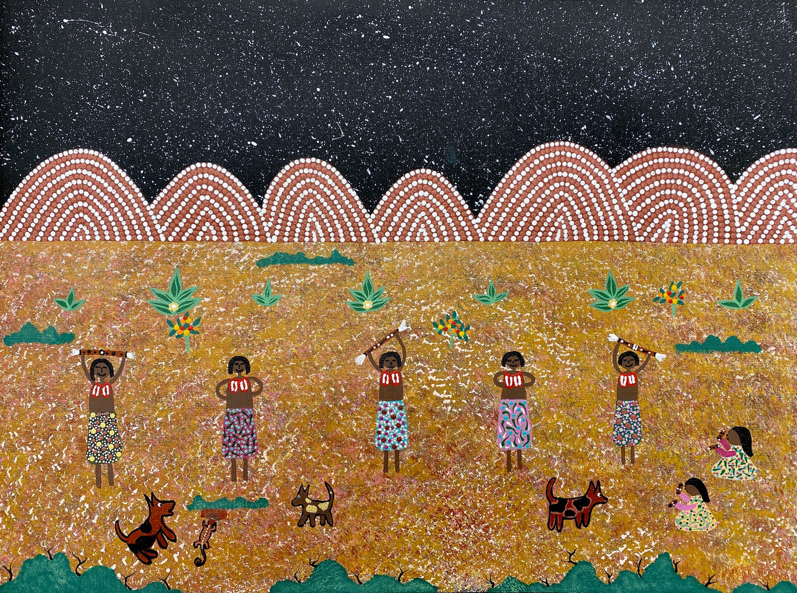 Girls Dancing After School All The Way Into The Night by Evelyn Daniels