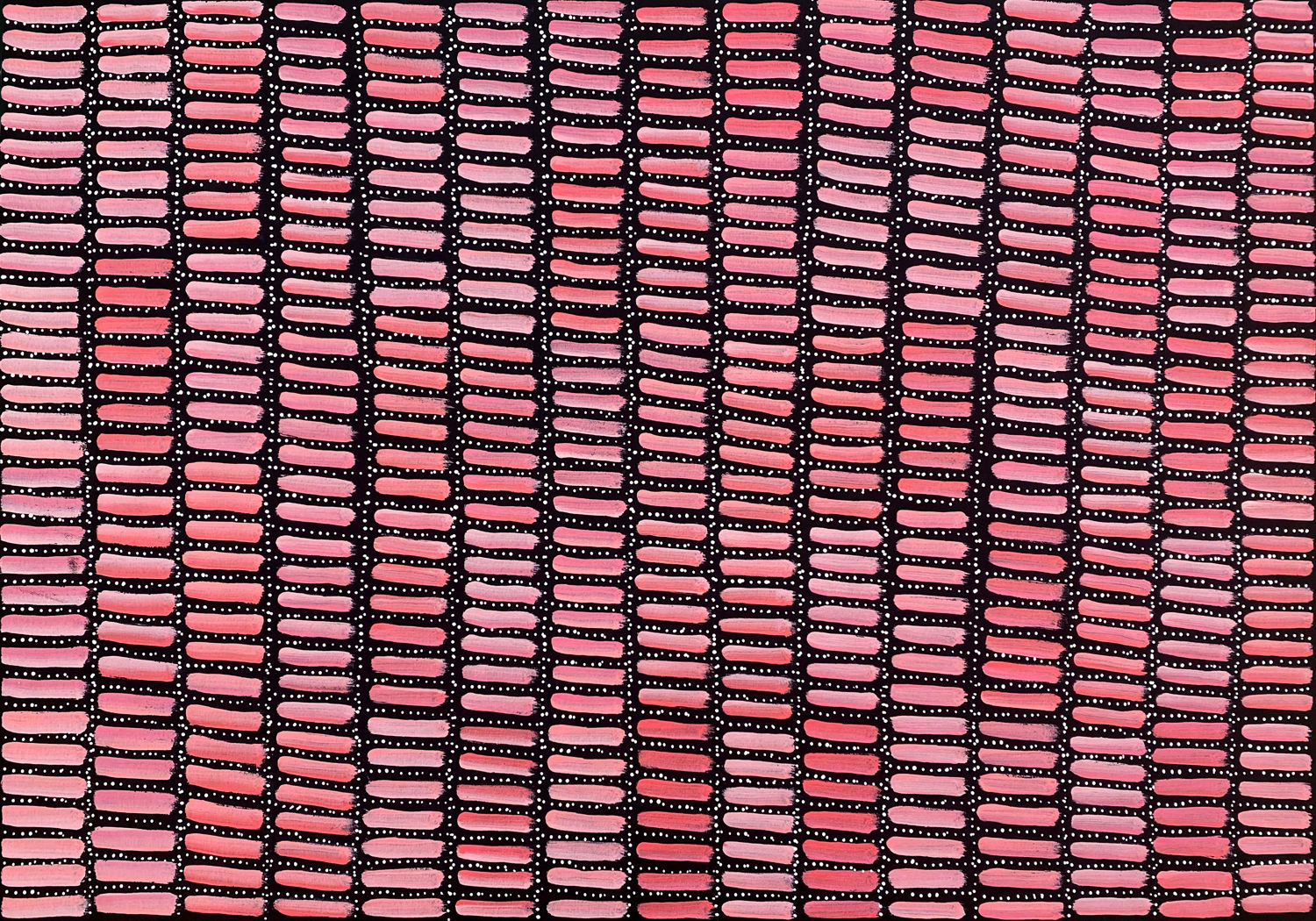 Pencil Yam by Patricia Kamara, 2022, acrylic on canvas, 60 x 90 cm