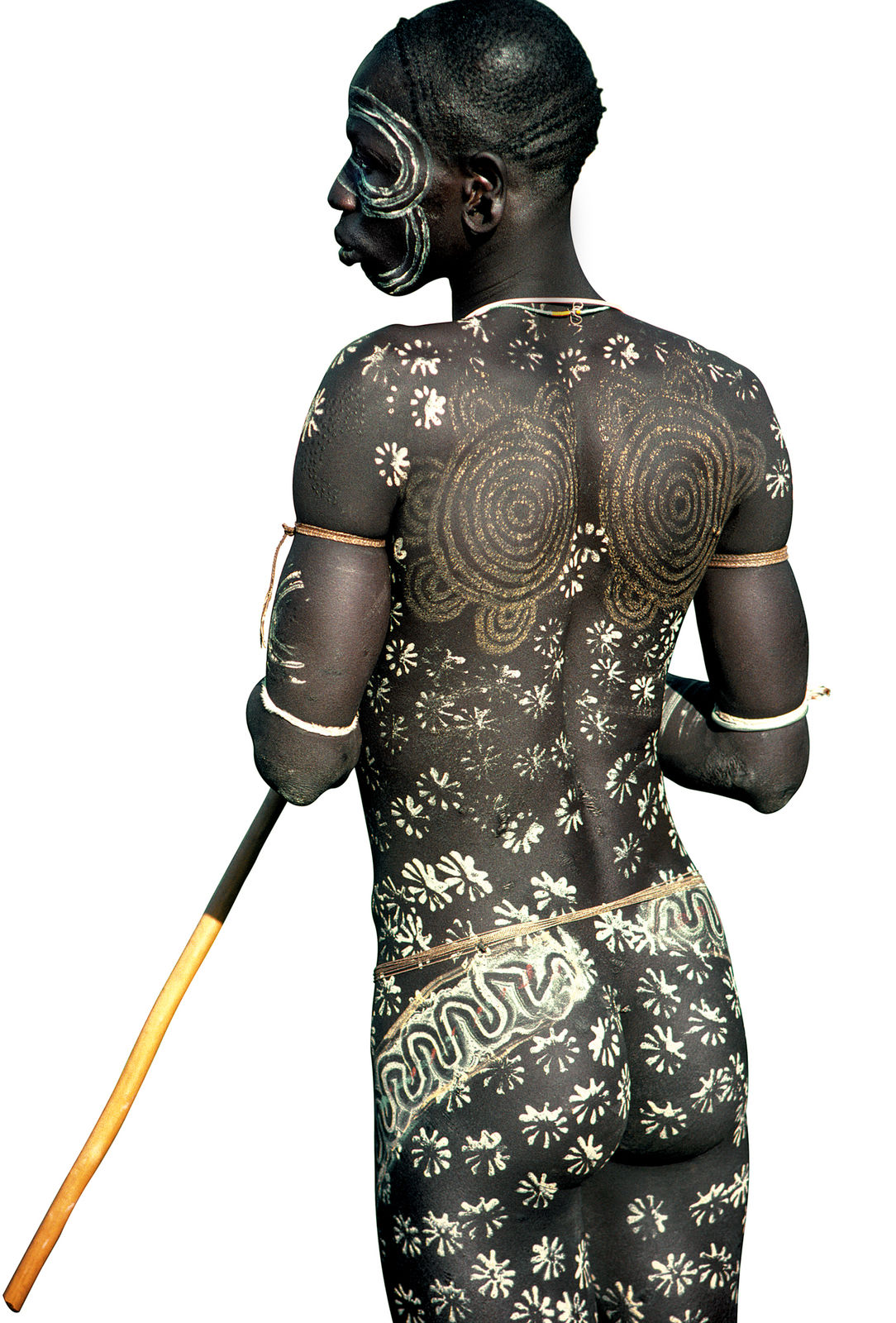 Carol Beckwith and Angela Fisher, Surma Painted Man, Ethiopia, 1985