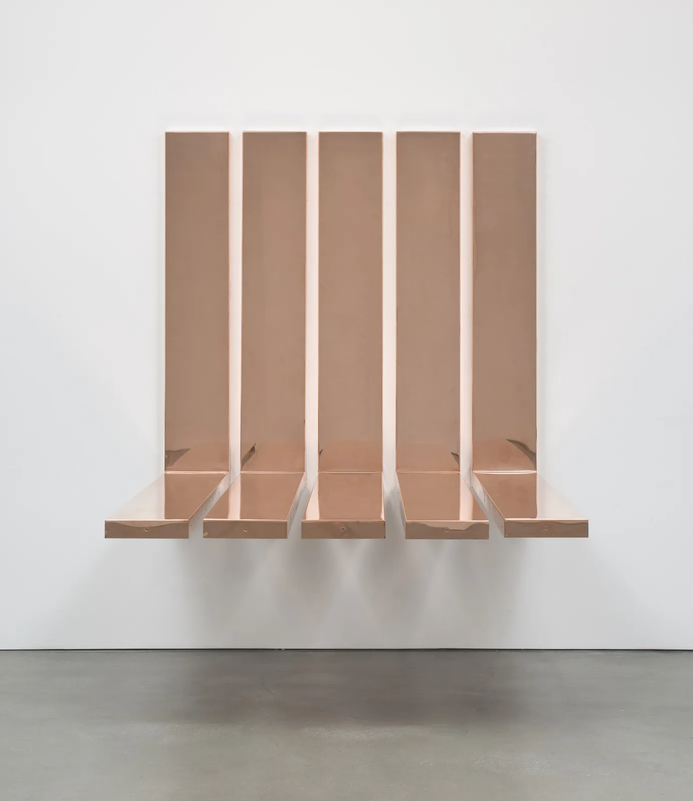 Walead Beshty, Copper Surrogate (90˚ Bend, 60” Bisection, 1 Section: *DATES OF INSTALL/DEINSTALL*, ), 2014