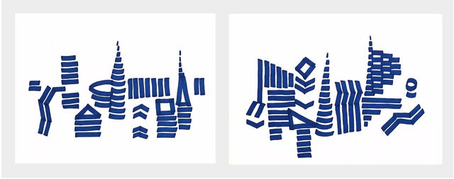 Alejandro Justiz, Blue Diptych, 2020