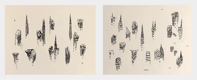 Alejandro Justiz, Cream Diptych, 2020