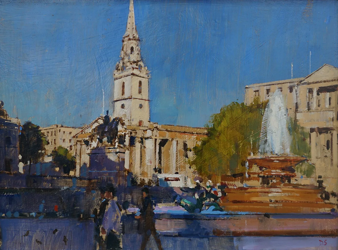 David Sawyer RBA, St Martin-in-the-Fields, Trafalgar Square, London