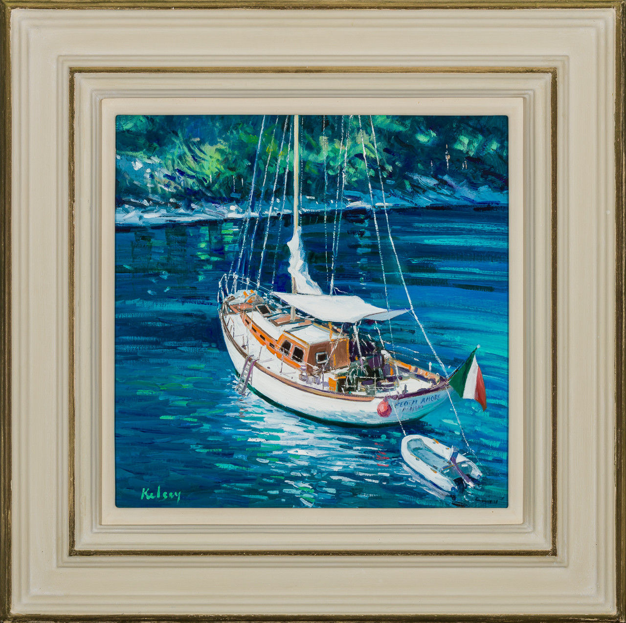 Robert Kelsey DA MUniv PAI FRSA, Yacht Morning, Portofino