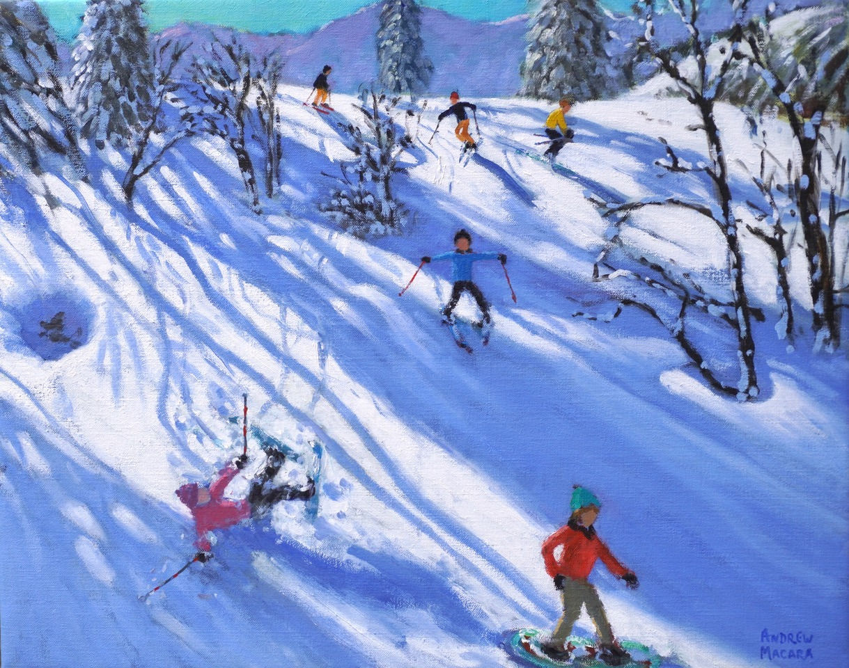 Andrew Macara RBA NEAC, Fallen Skier, Samoens, France