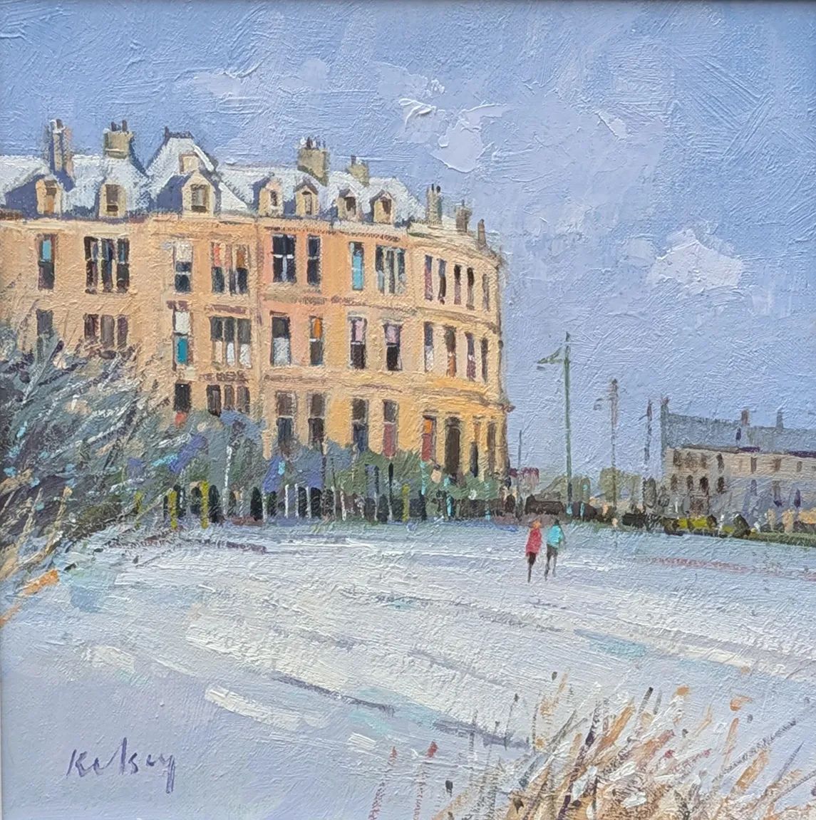 Robert Kelsey DA MUniv PAI FRSA, Figures in the Snow, Glasgow